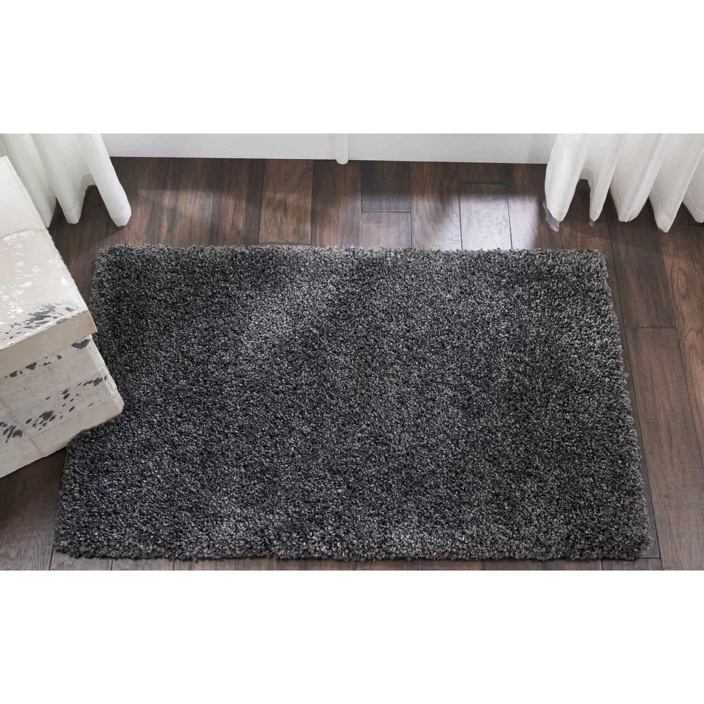 Nourison Malibu Shag Moderner Plüsch-Teppich in fester Ausführung