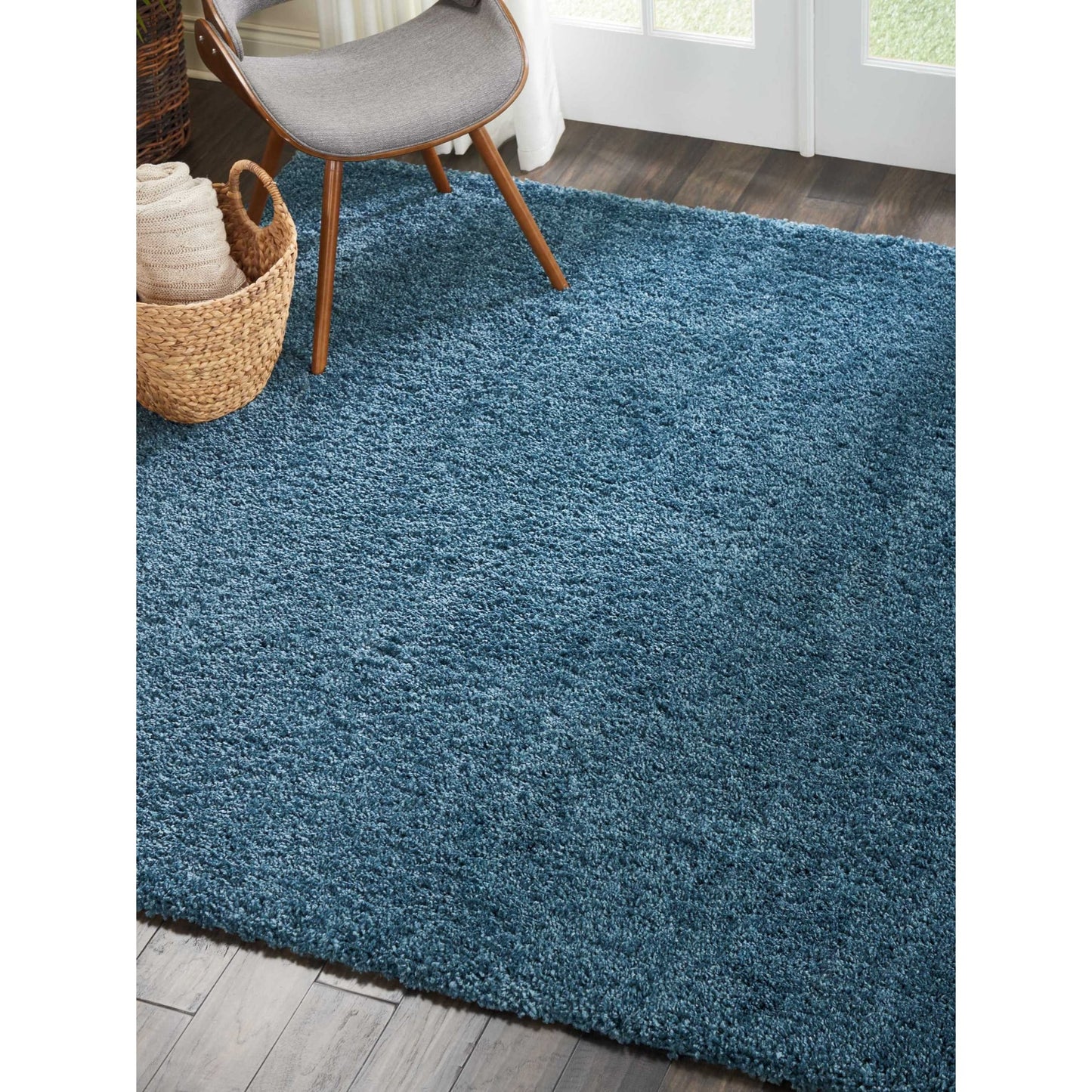 Nourison Malibu Shag Moderner Plüsch-Teppich in fester Ausführung