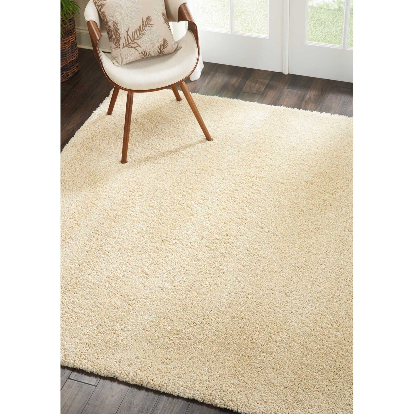 Nourison Malibu Shag Moderner Plüsch-Teppich in fester Ausführung