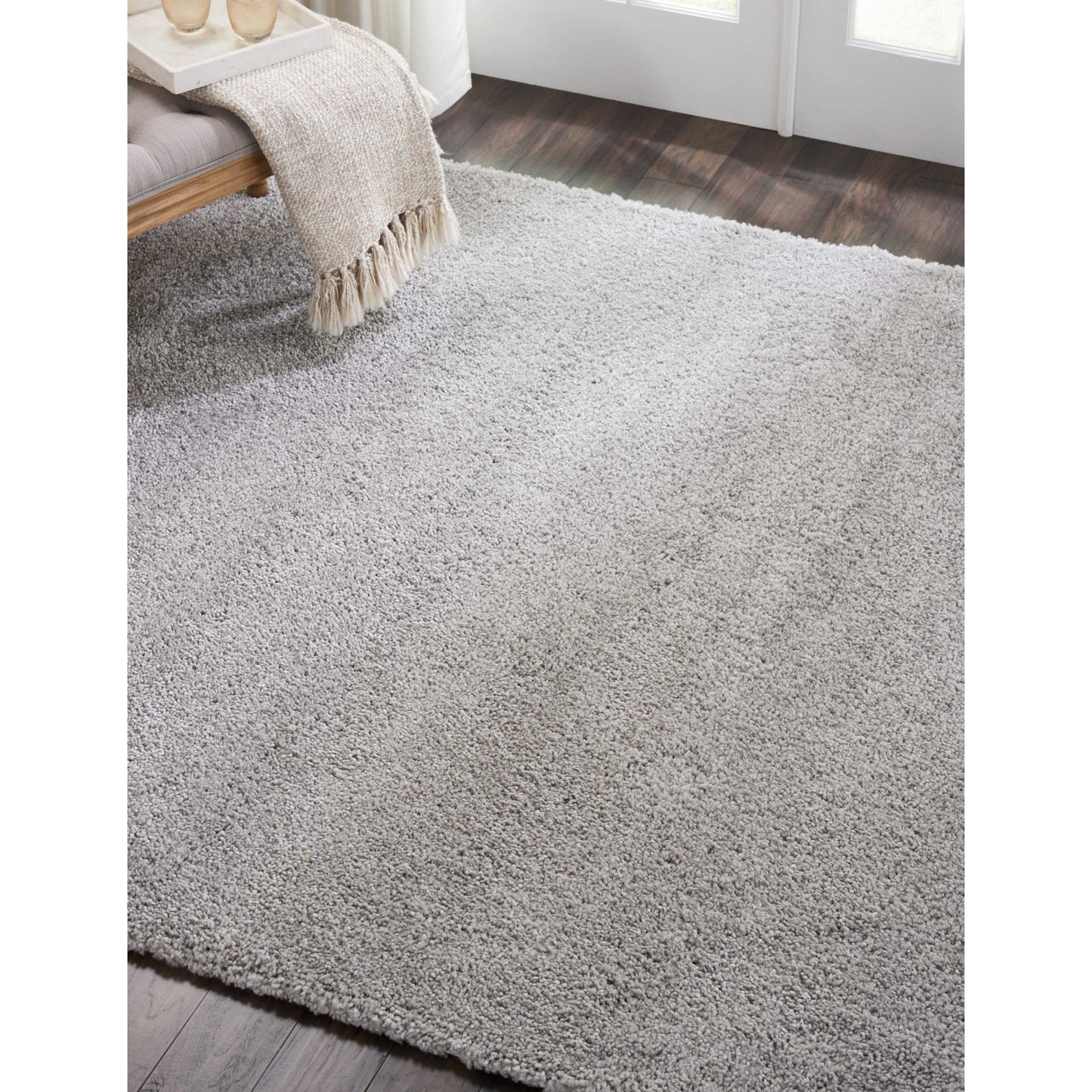 Nourison Malibu Shag Moderner Plüsch-Teppich in fester Ausführung