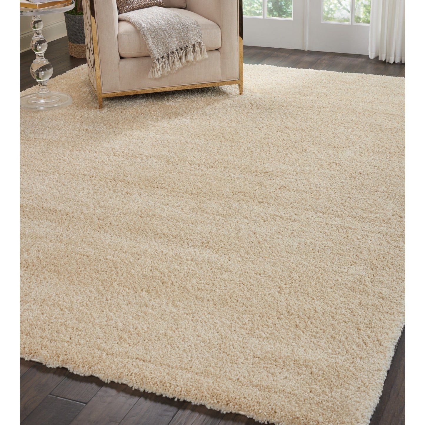 Nourison Malibu Shag Moderner Plüsch-Teppich in fester Ausführung