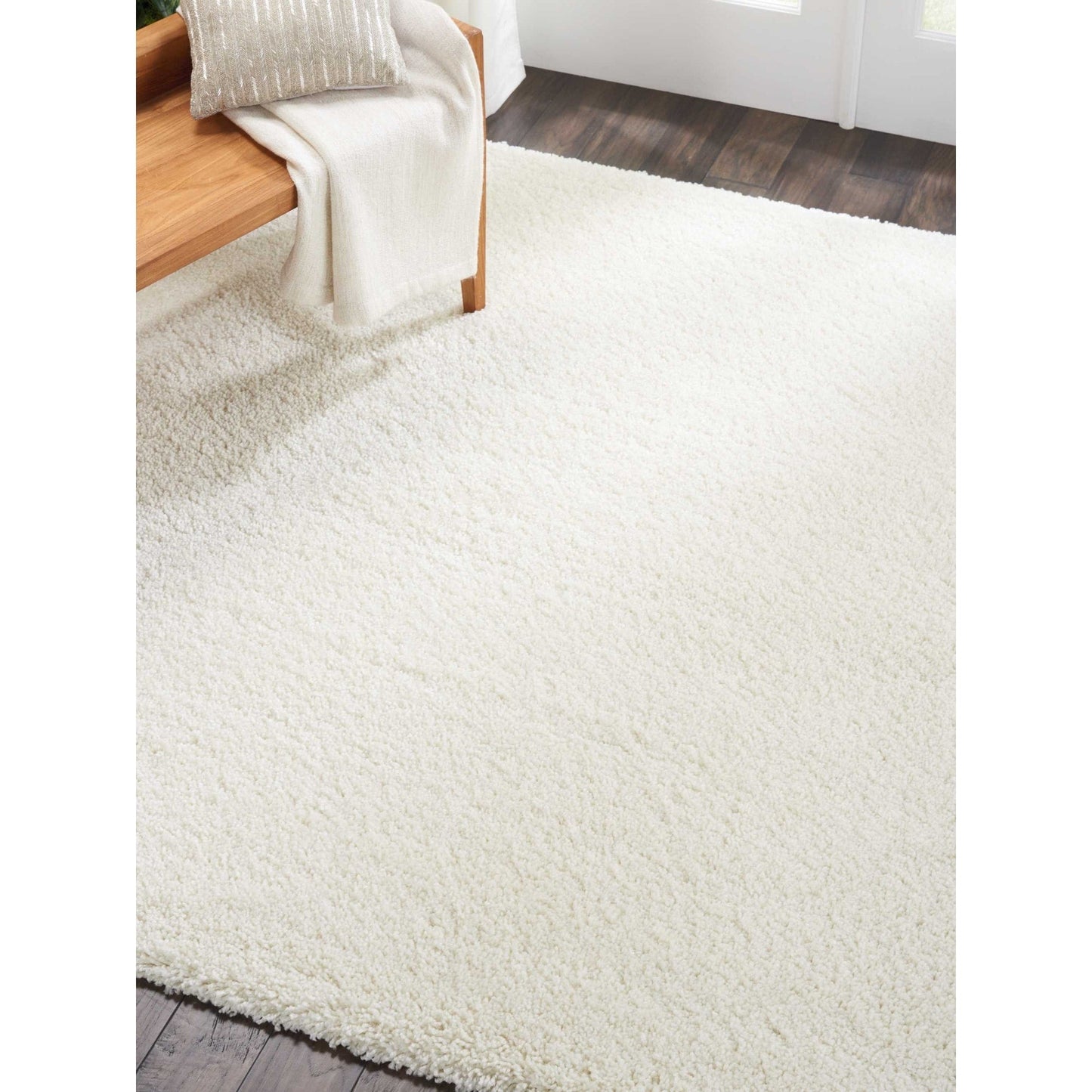 Nourison Malibu Shag Moderner Plüsch-Teppich in fester Ausführung