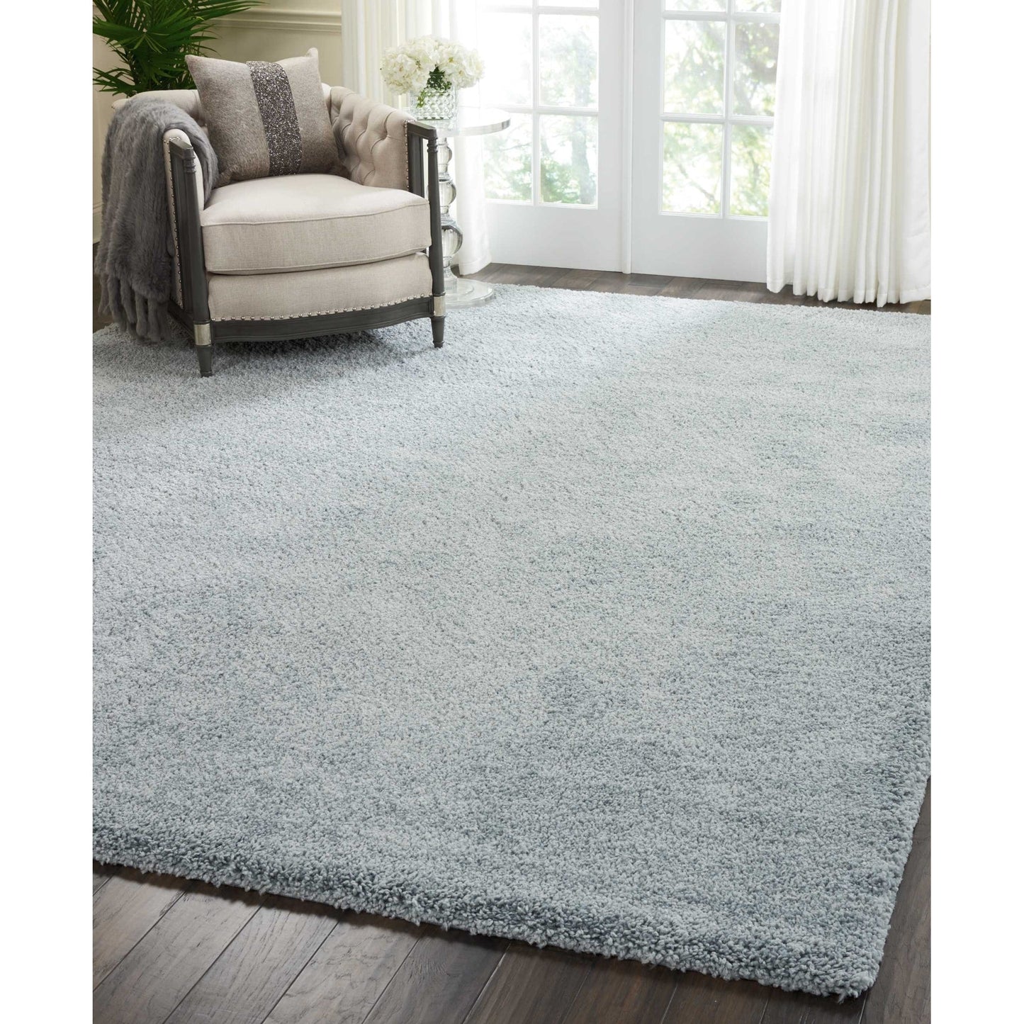 Nourison Malibu Shag Moderner Plüsch-Teppich in fester Ausführung