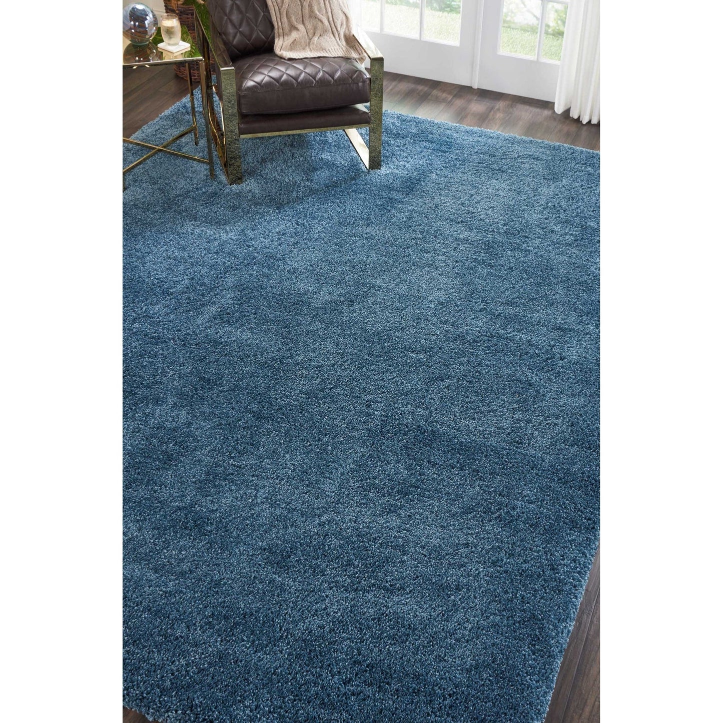 Nourison Malibu Shag Moderner Plüsch-Teppich in fester Ausführung