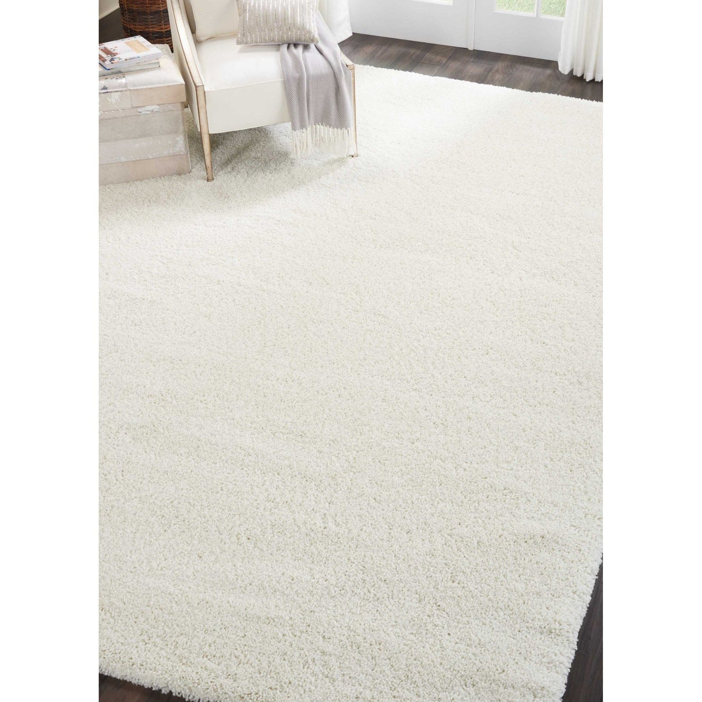 Nourison Malibu Shag Moderner Plüsch-Teppich in fester Ausführung