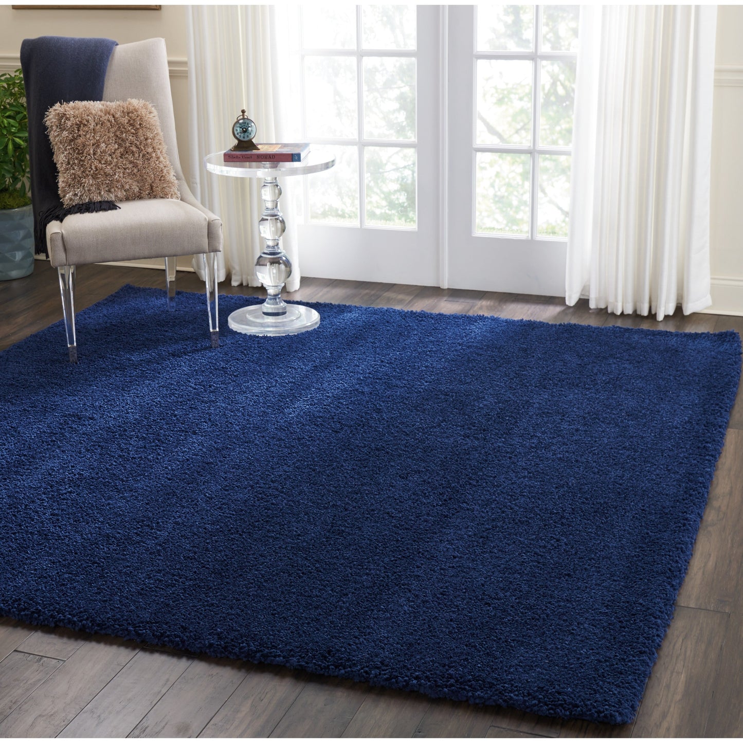 Nourison Malibu Shag Moderner Plüsch-Teppich in fester Ausführung
