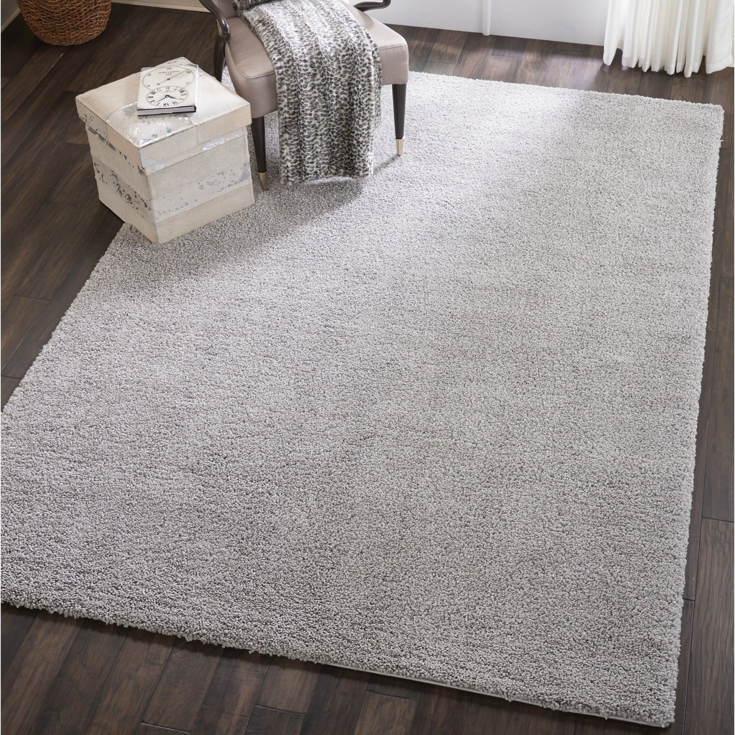 Nourison Malibu Shag Moderner Plüsch-Teppich in fester Ausführung