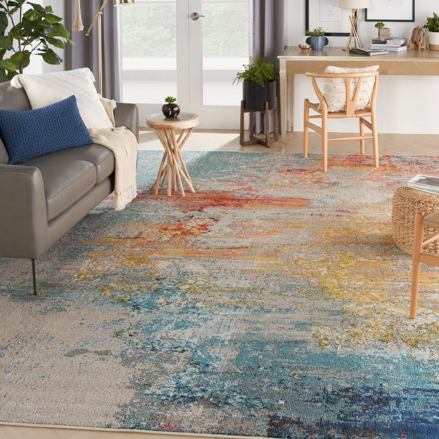 Nourison Moderner abstrakter Sublime-Teppich