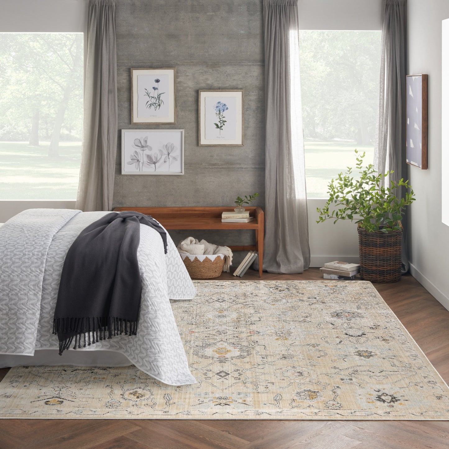 Nourison Oushak Home Perserteppich für den Innenbereich