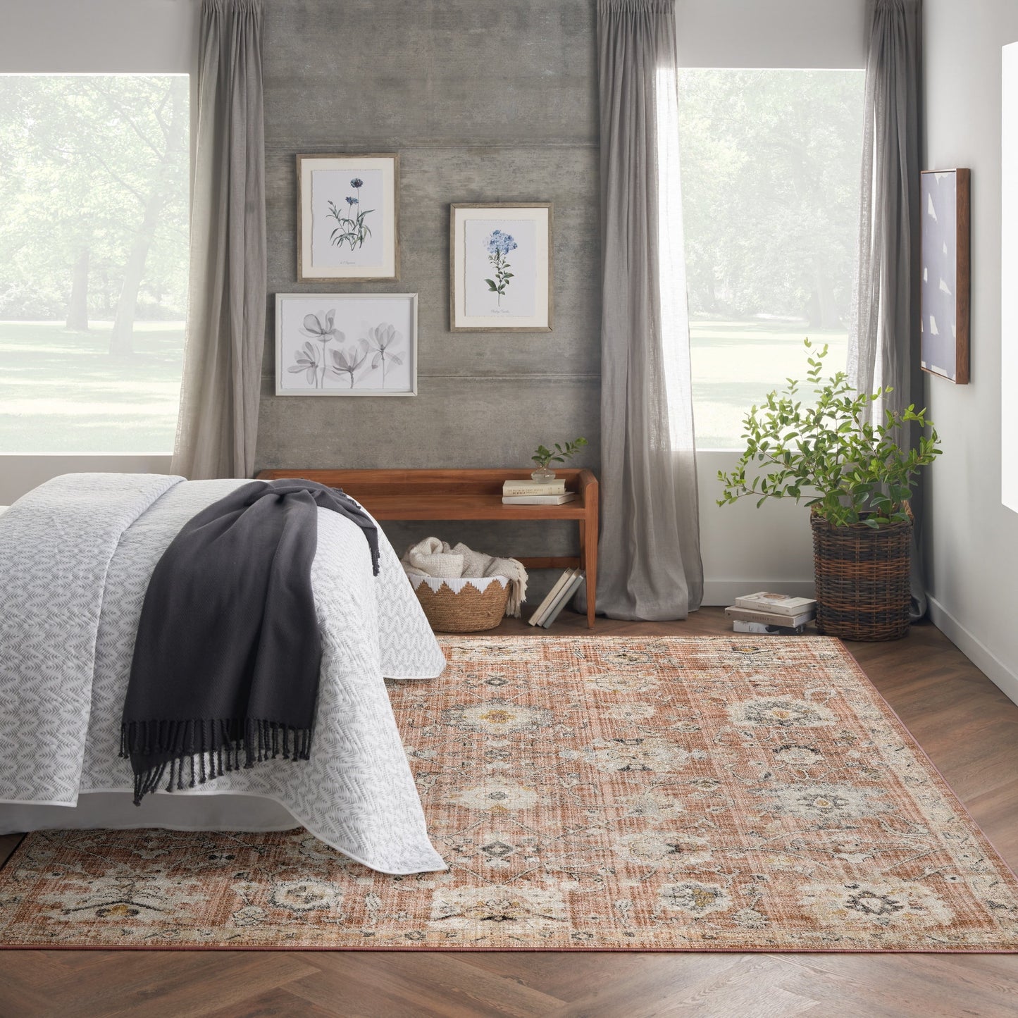 Nourison Oushak Home Perserteppich für den Innenbereich