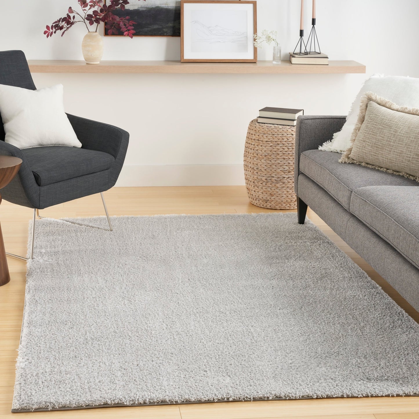 Nourison Pacific Shag Indoor only Solid Area Rug