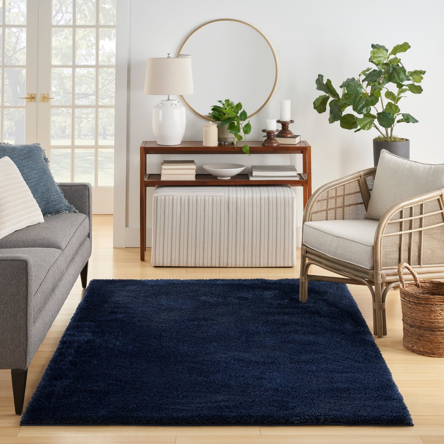 Nourison Pacific Shag Indoor only Solid Area Rug