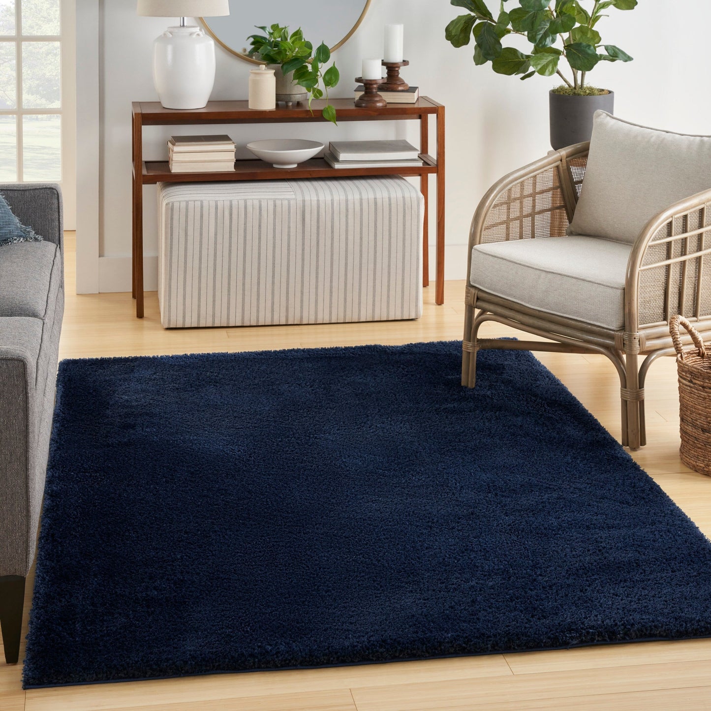 Nourison Pacific Shag Indoor only Solid Area Rug