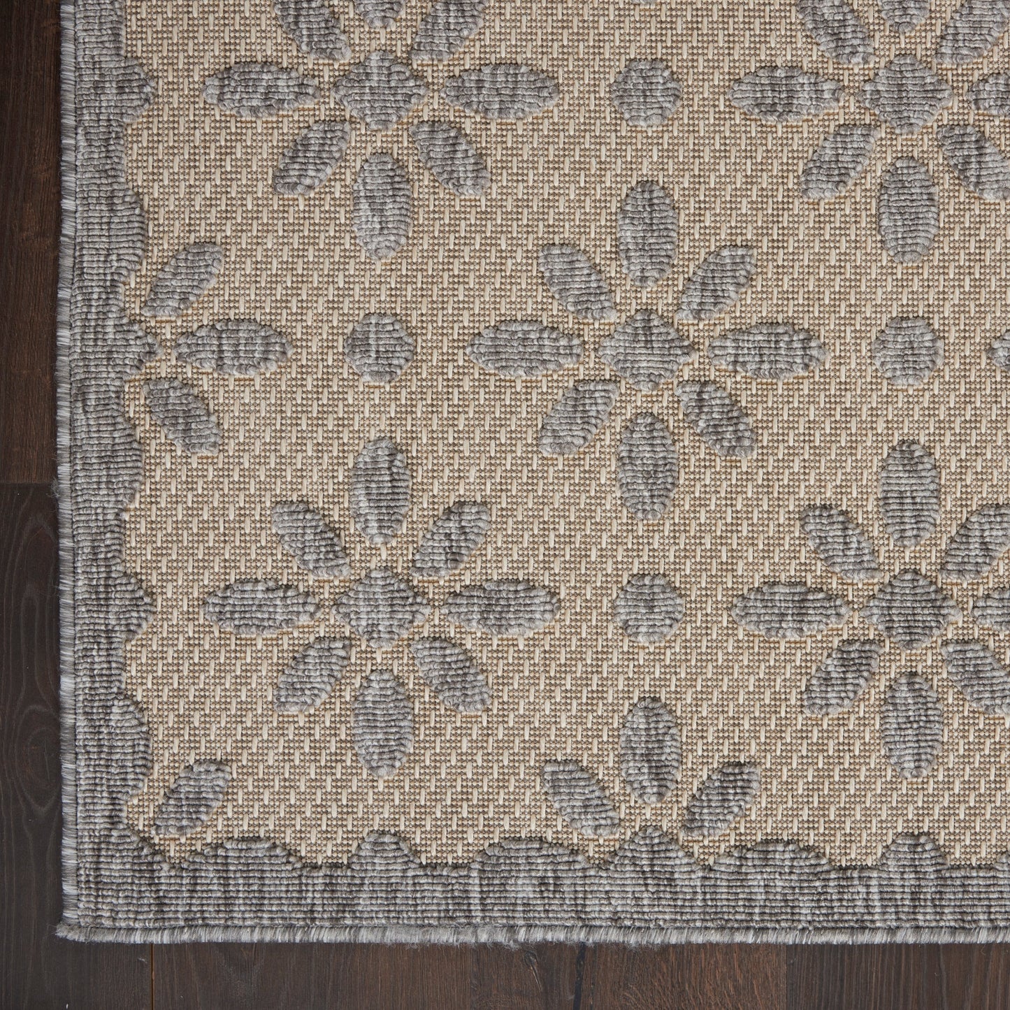 Nourison Palamos Modern Floral Hi Low Geometric Indoor Outdoor Area Rug