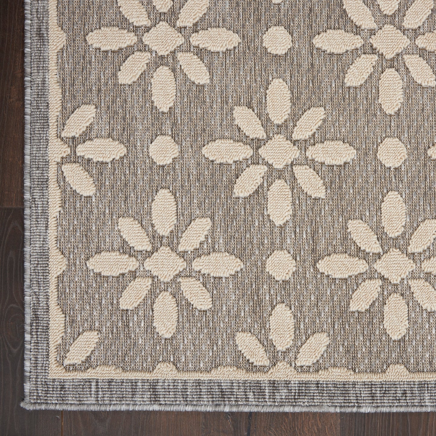 Nourison Palamos Modern Floral Hi Low Geometric Indoor Outdoor Area Rug