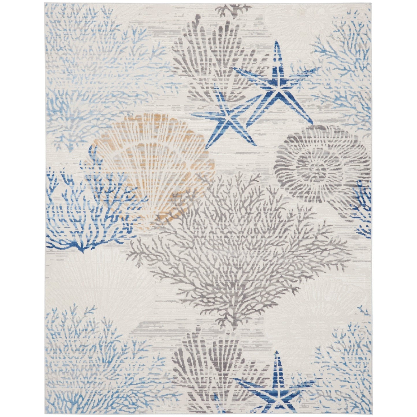 Nourison Pompeii Coastal Beach Muscheln und Korallen Bereich Teppich