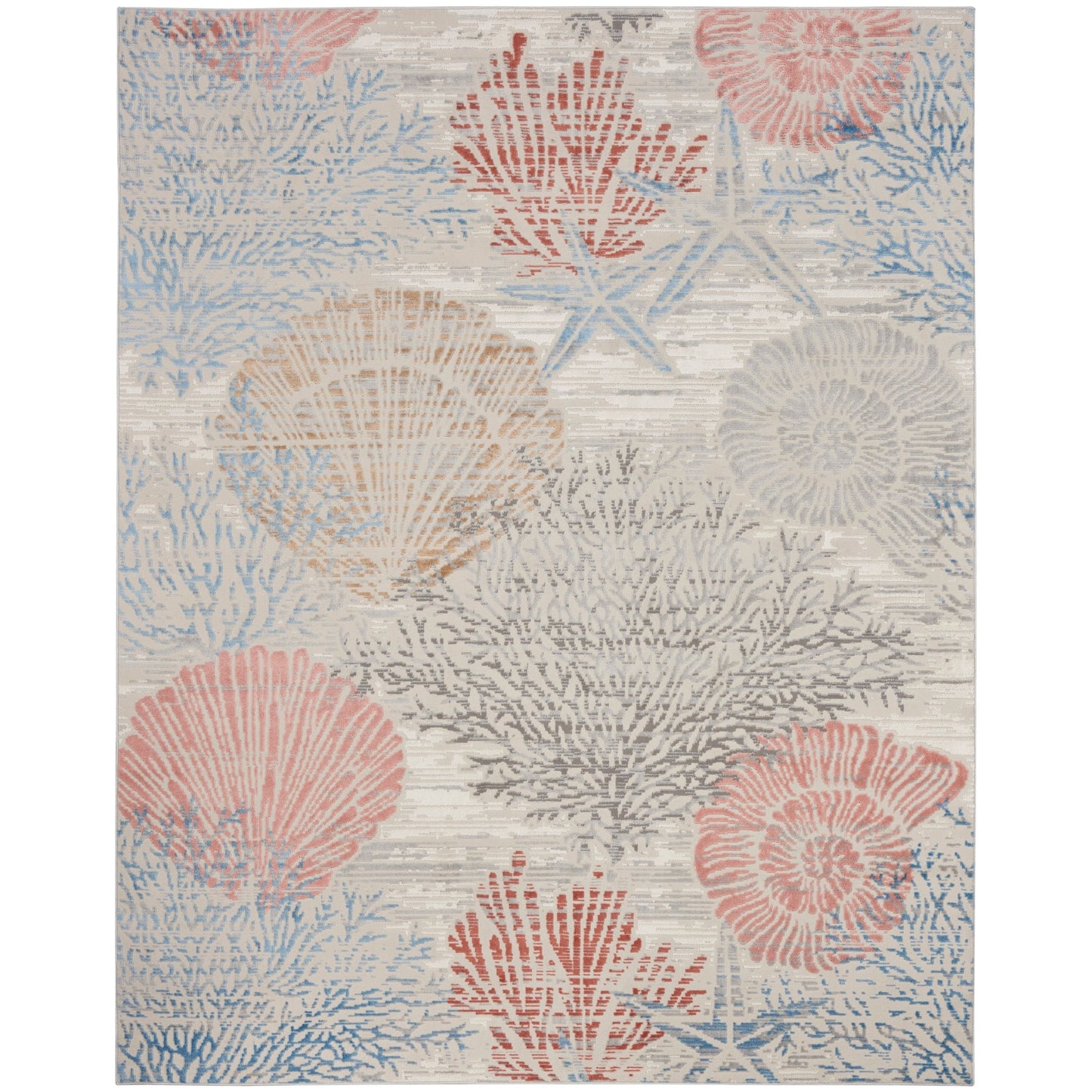 Nourison Pompeii Coastal Beach Muscheln und Korallen Bereich Teppich