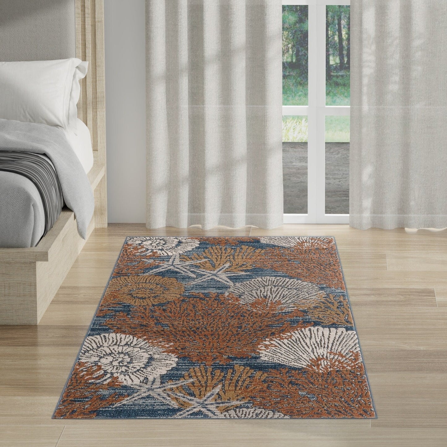 Nourison Pompeii Coastal Beach Muscheln und Korallen Bereich Teppich