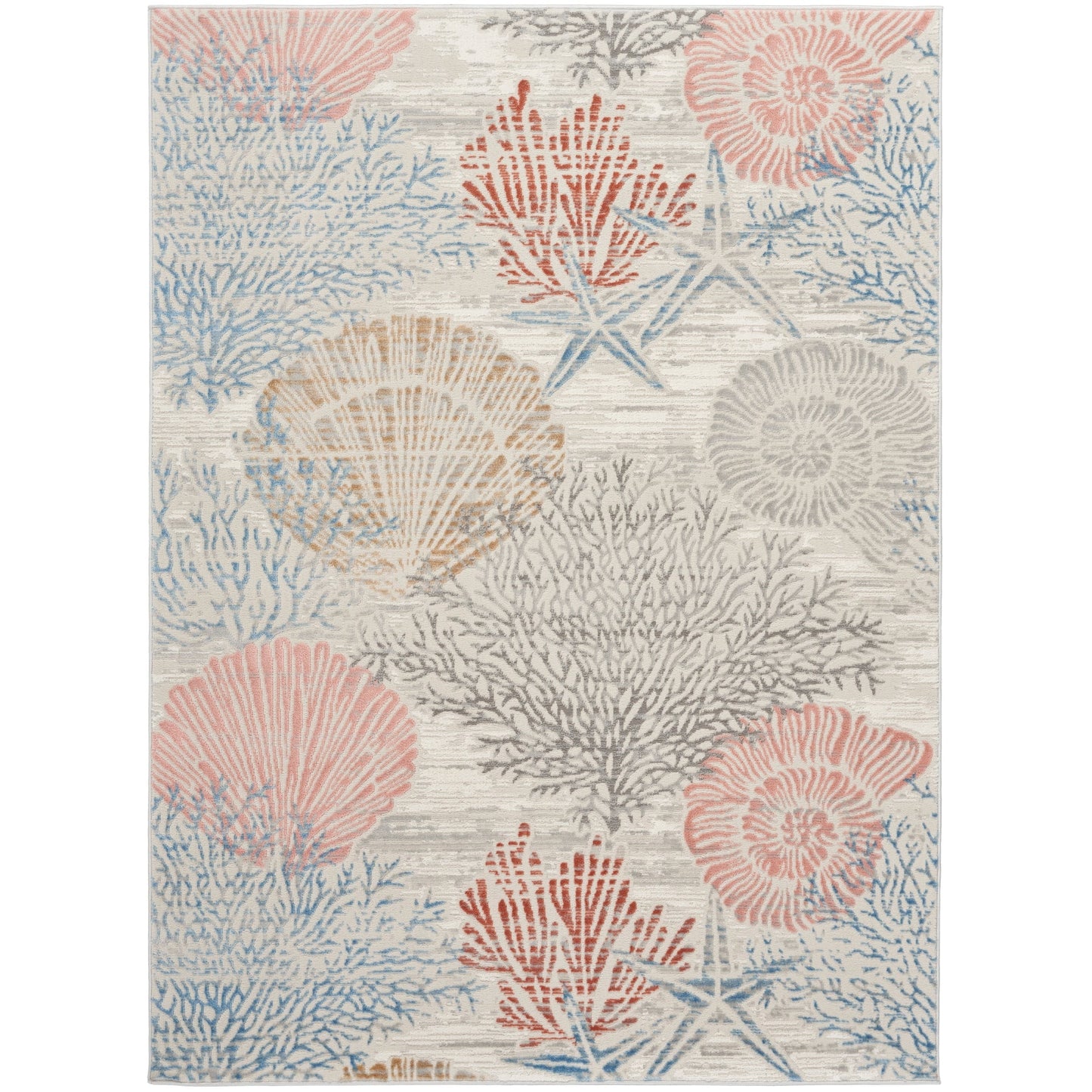 Nourison Pompeii Coastal Beach Muscheln und Korallen Bereich Teppich