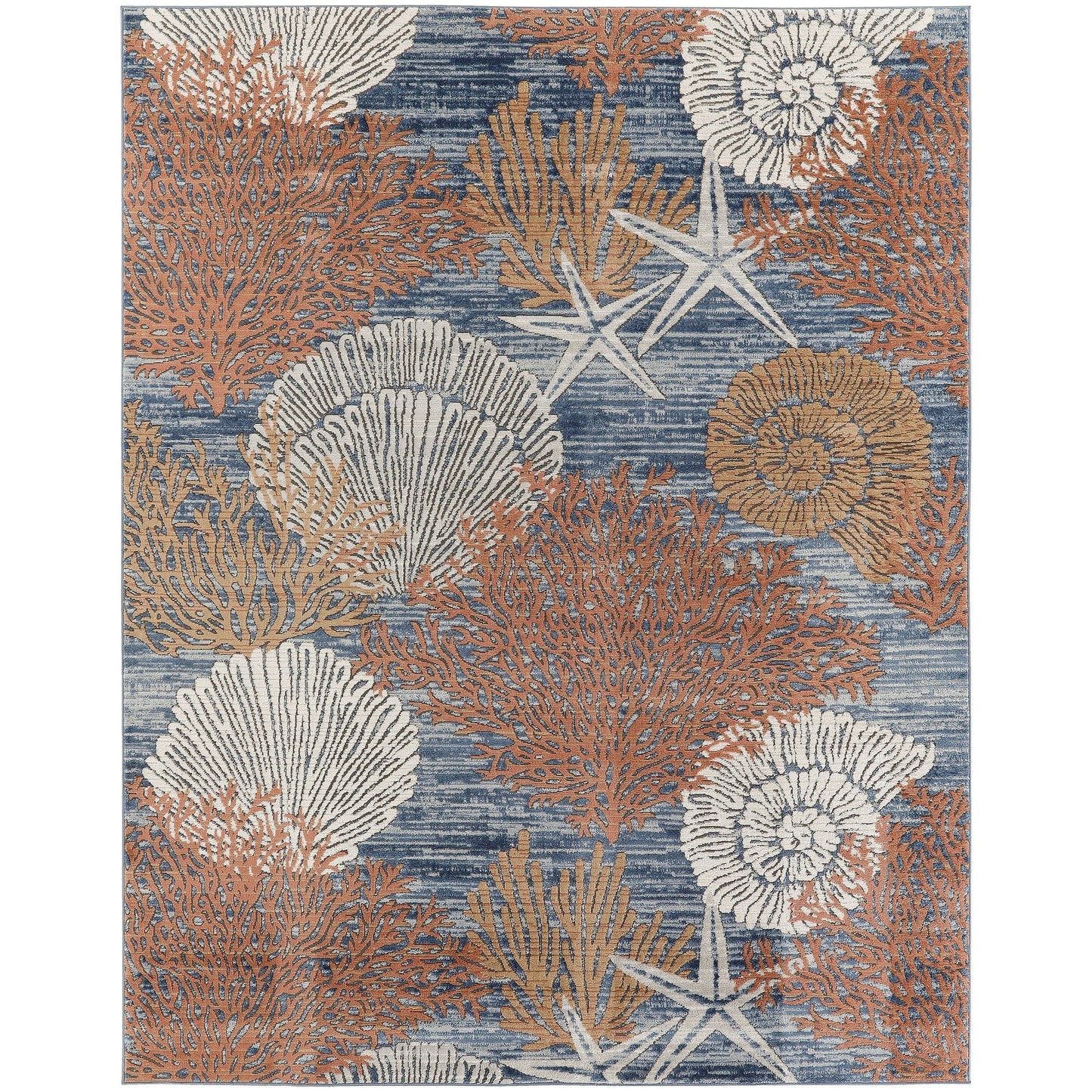 Nourison Pompeii Coastal Beach Muscheln und Korallen Bereich Teppich