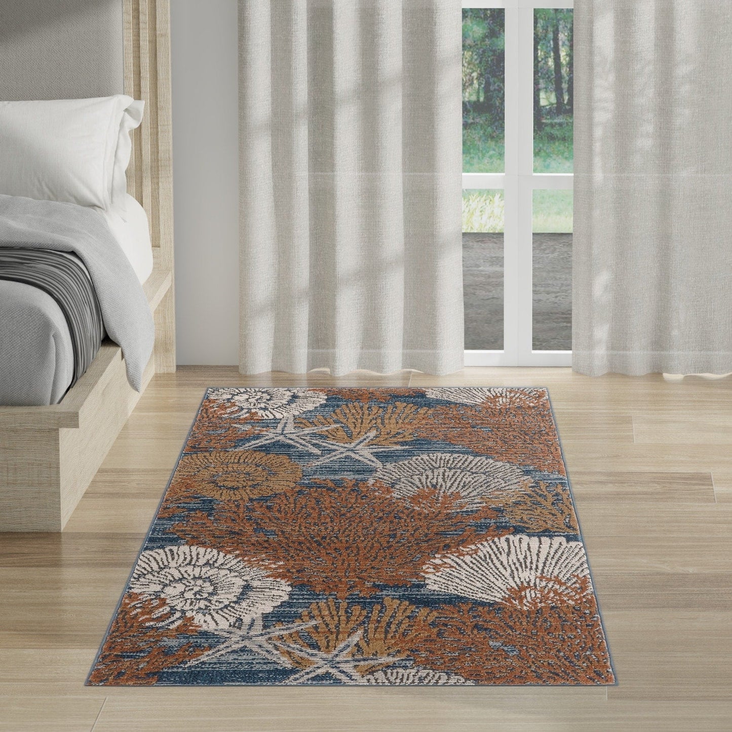 Nourison Pompeii Coastal Beach Muscheln und Korallen Bereich Teppich