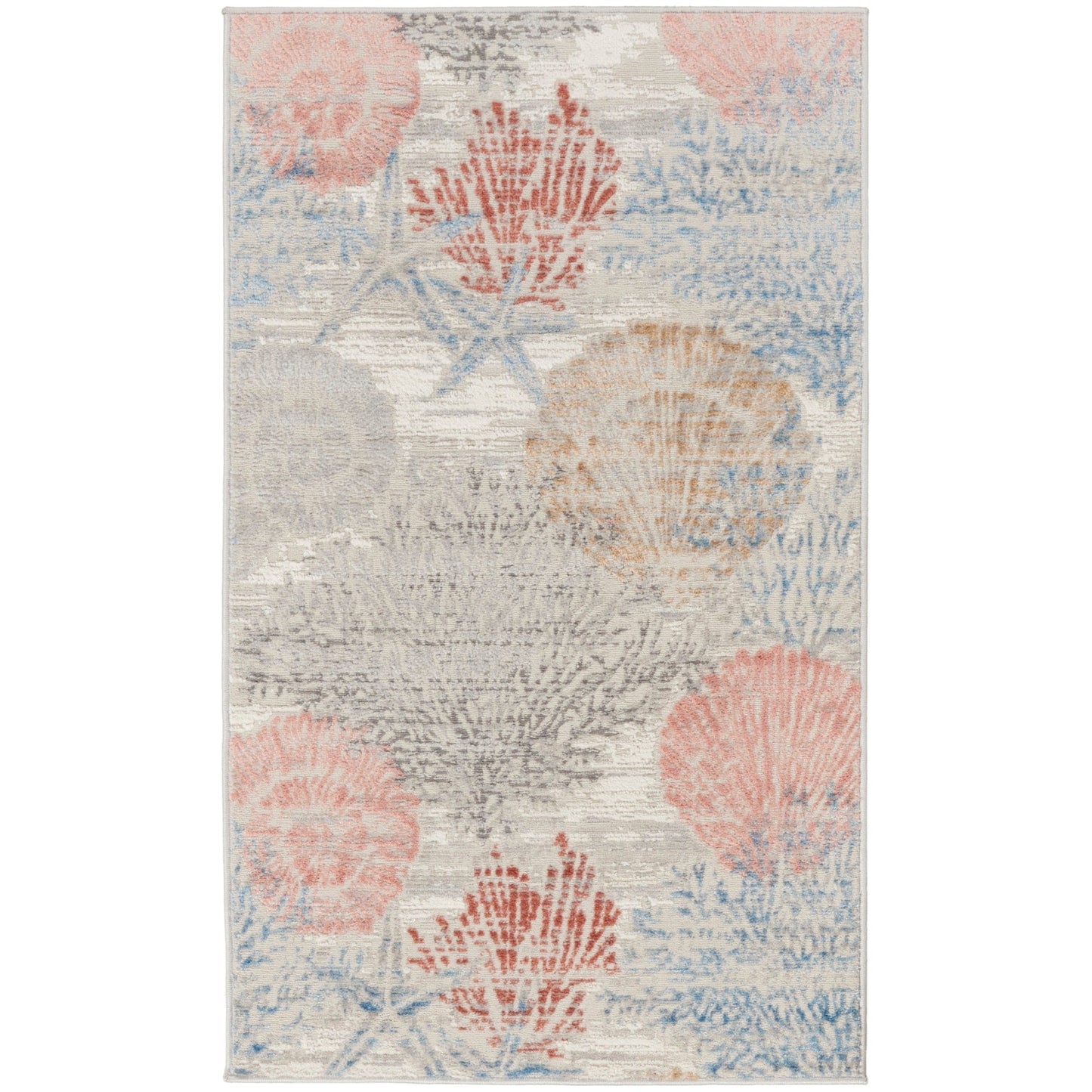 Nourison Pompeii Coastal Beach Muscheln und Korallen Bereich Teppich