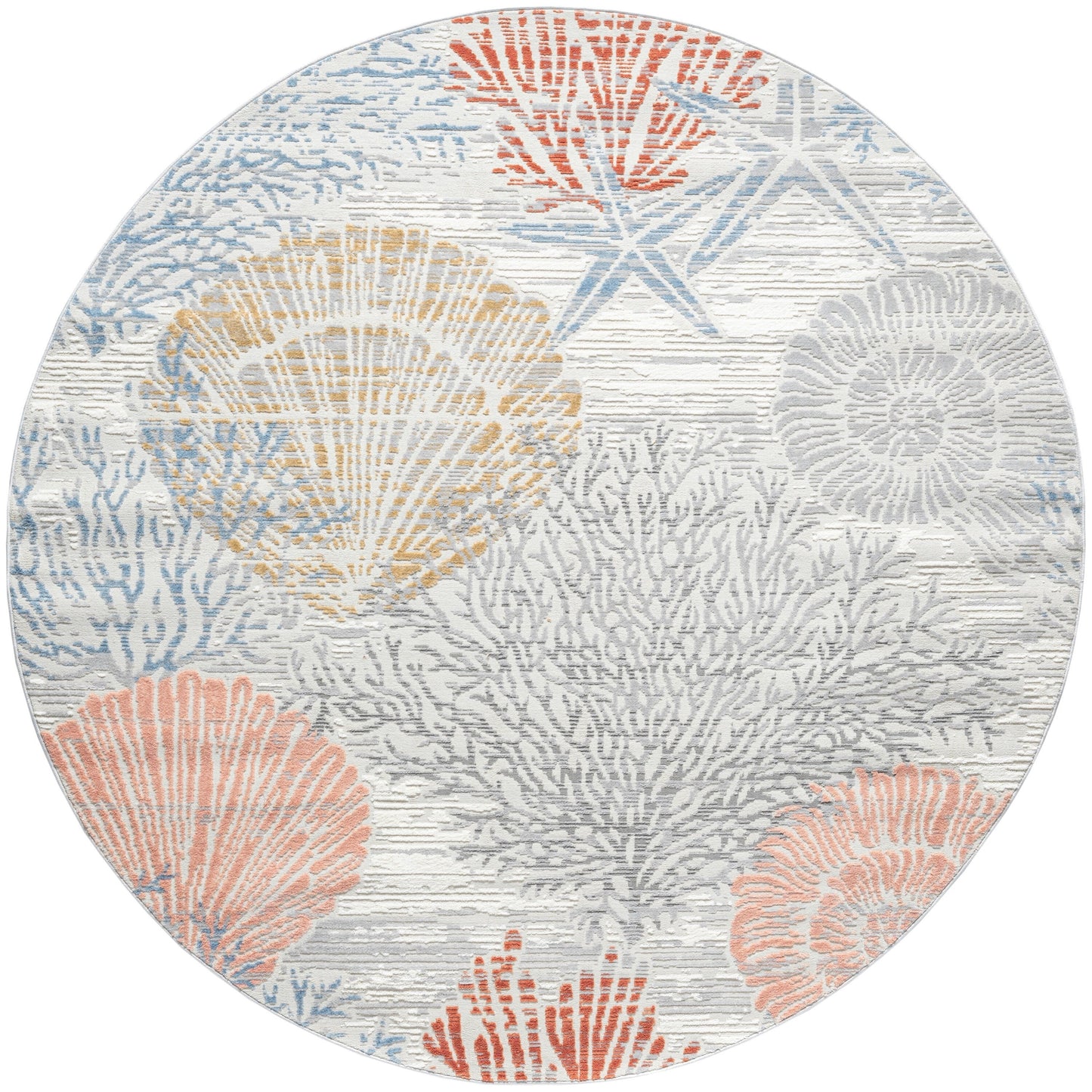 Nourison Pompeii Coastal Beach Muscheln und Korallen Bereich Teppich