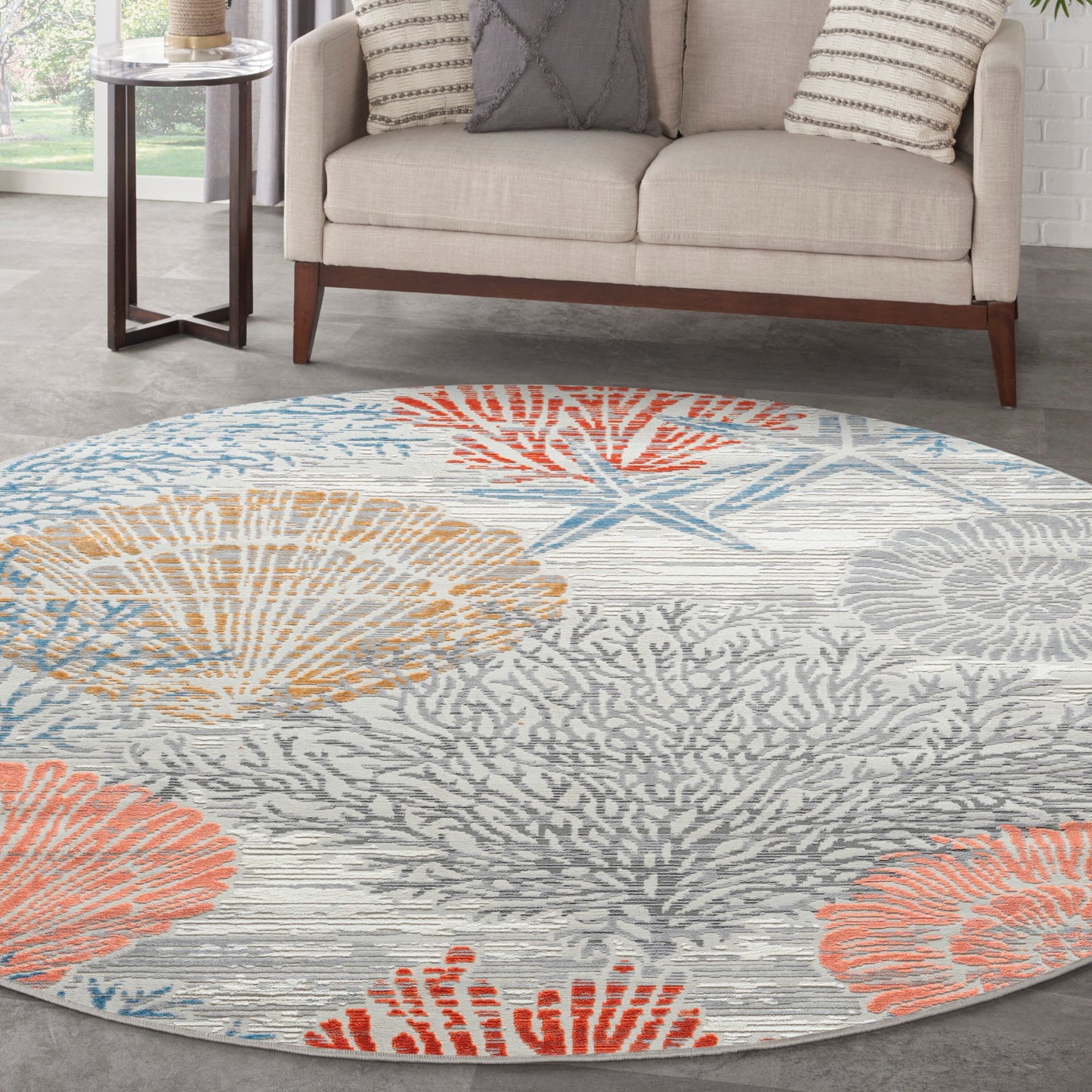 Nourison Pompeii Coastal Beach Muscheln und Korallen Bereich Teppich