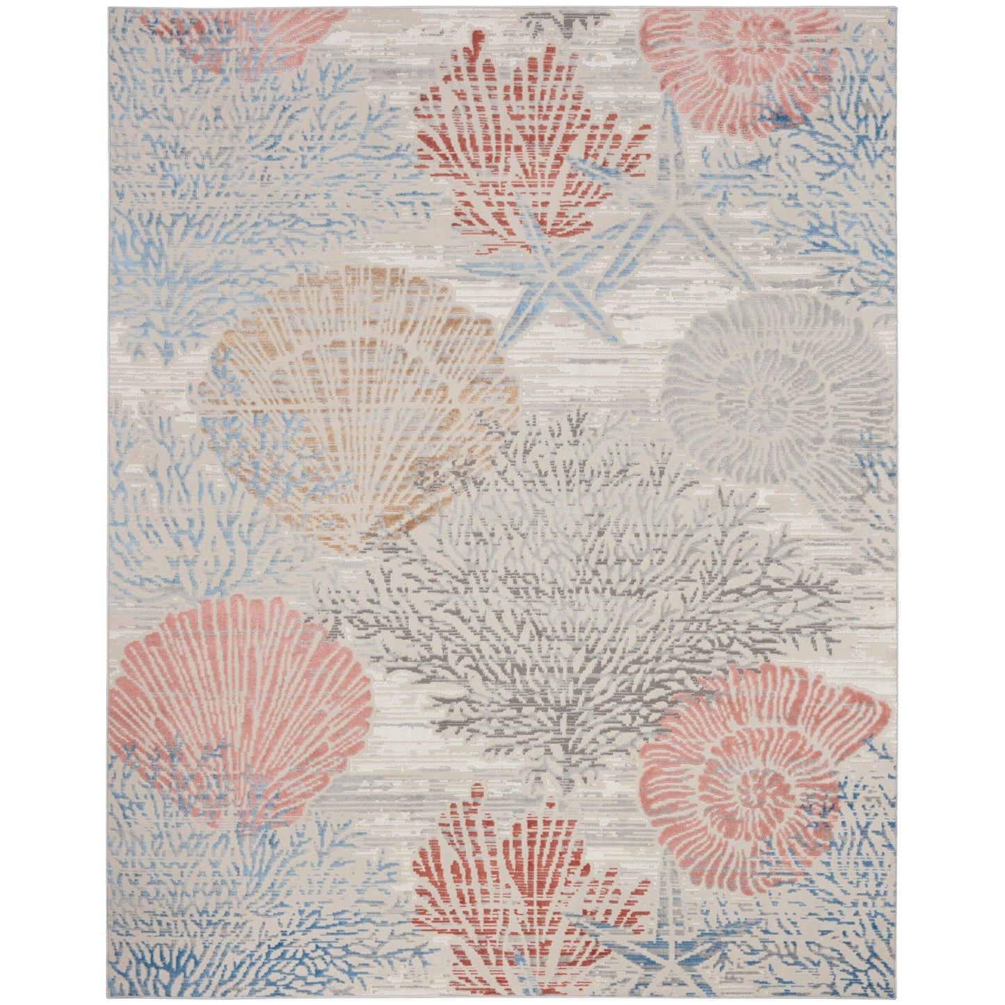 Nourison Pompeii Coastal Beach Muscheln und Korallen Bereich Teppich
