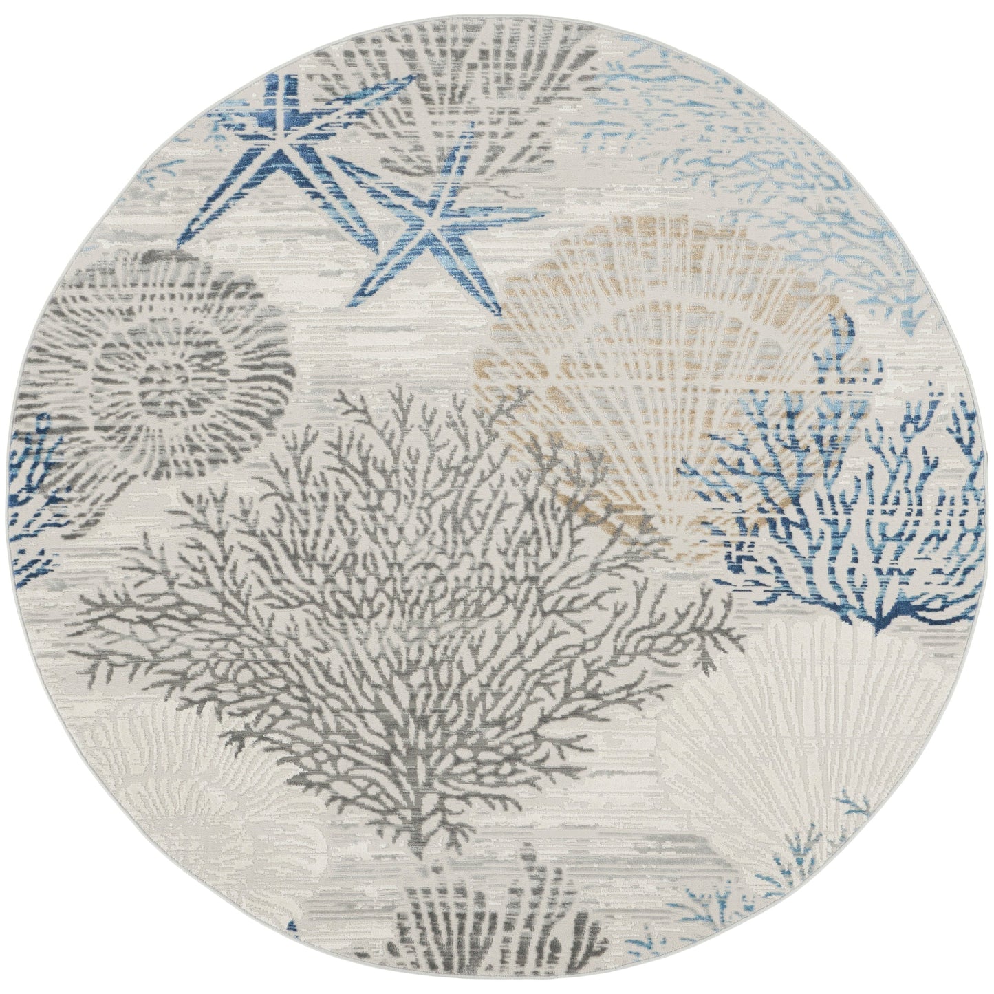 Nourison Pompeii Coastal Beach Muscheln und Korallen Bereich Teppich
