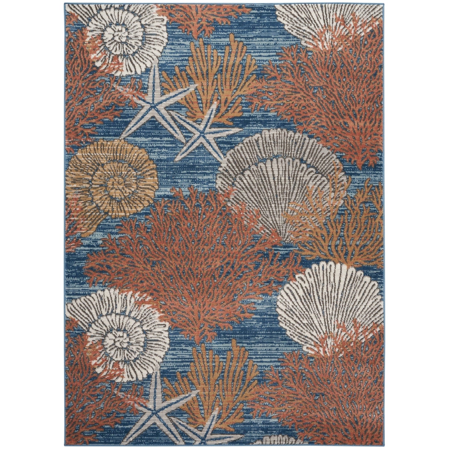 Nourison Pompeii Coastal Beach Muscheln und Korallen Bereich Teppich