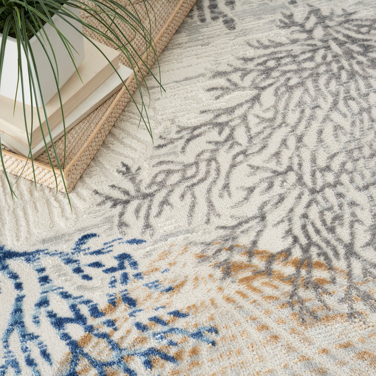 Nourison Pompeii Coastal Beach Muscheln und Korallen Bereich Teppich