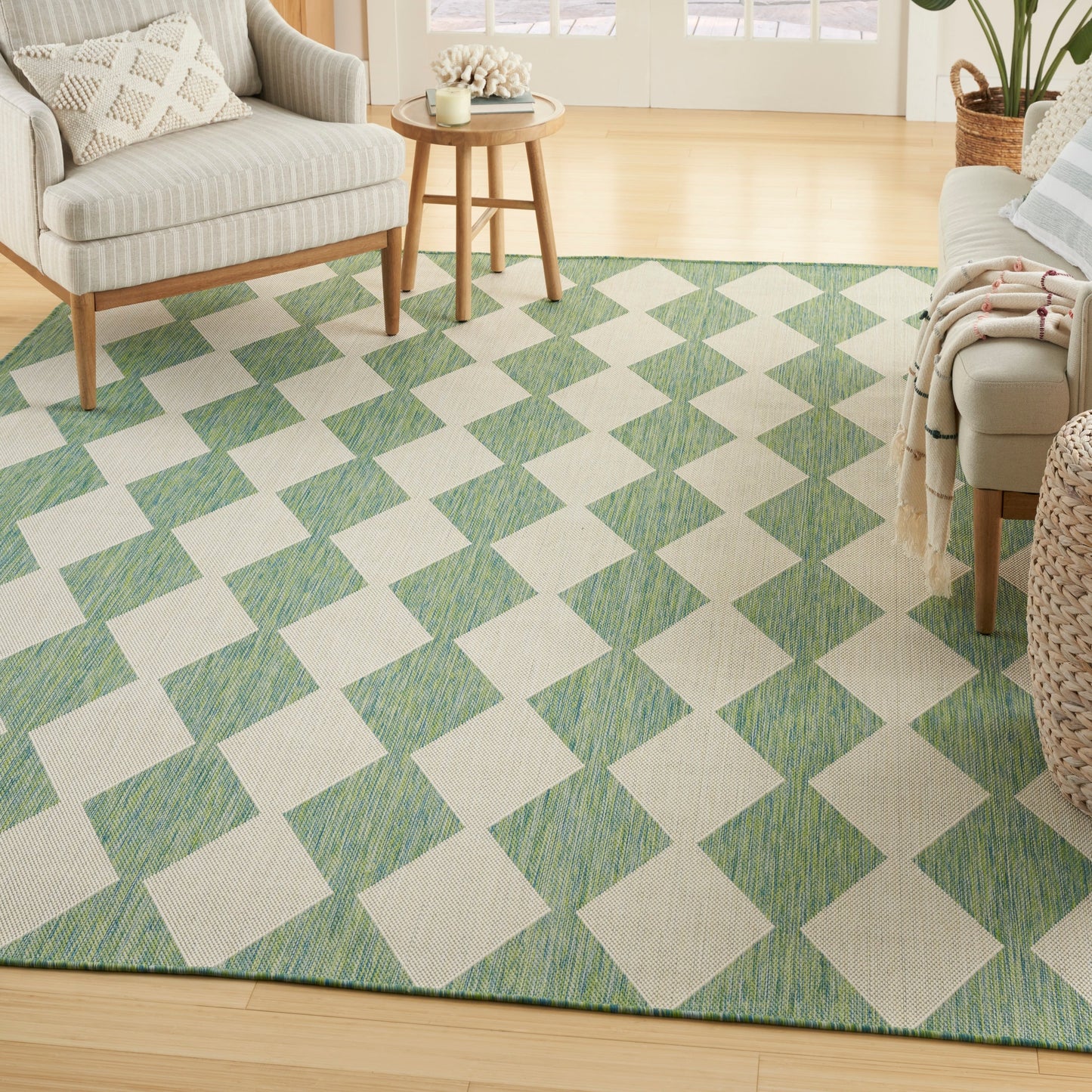 Nourison Positano Geometrischer Teppich für drinnen und draußen