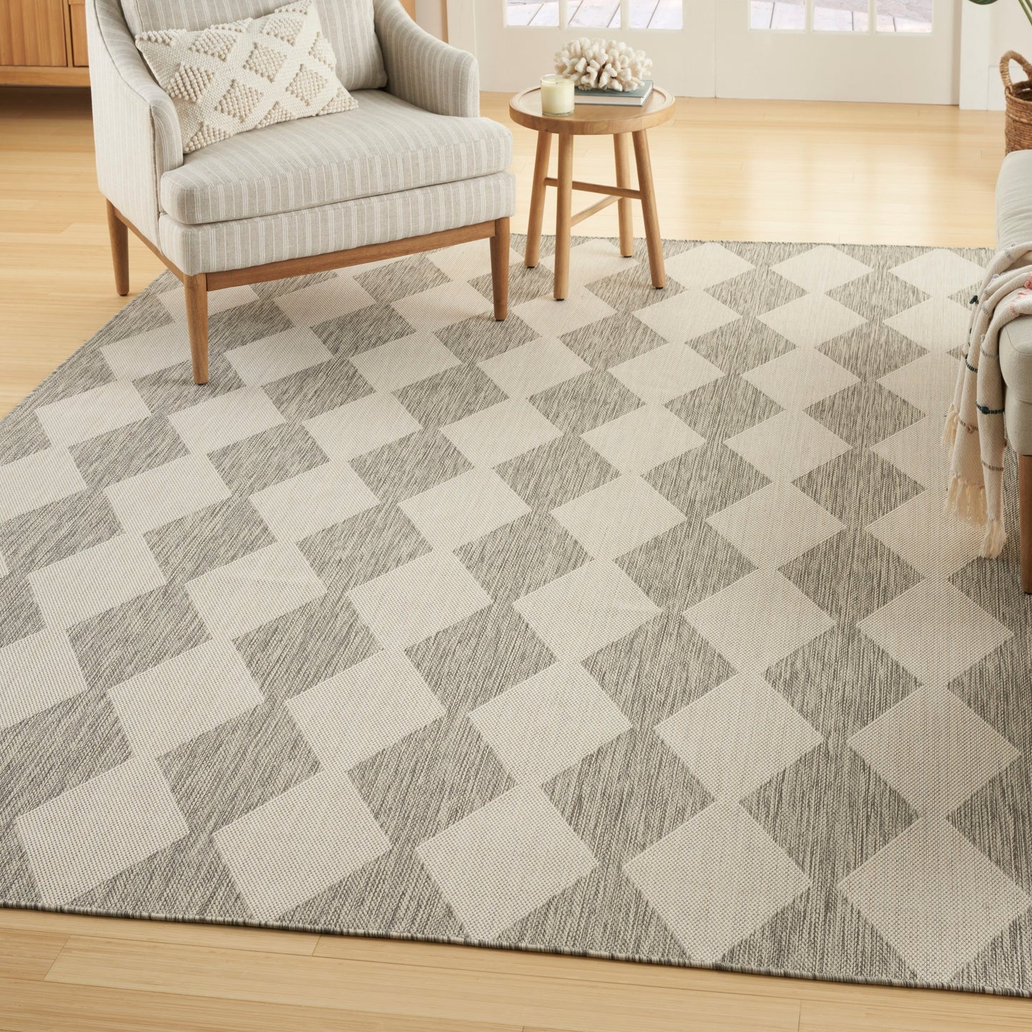 Nourison Positano Geometrischer Teppich für drinnen und draußen