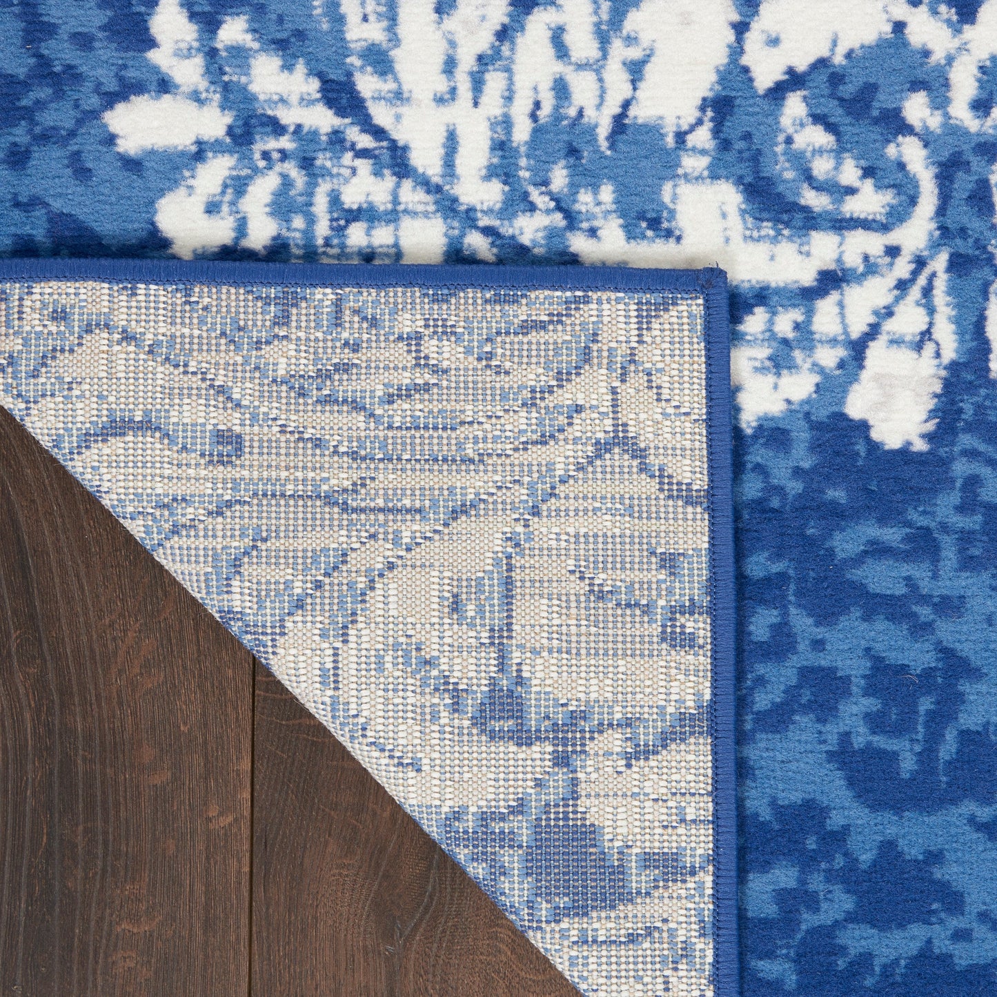 Nourison Whimsicle French Country Botanical Elfenbein-Marine-Teppich