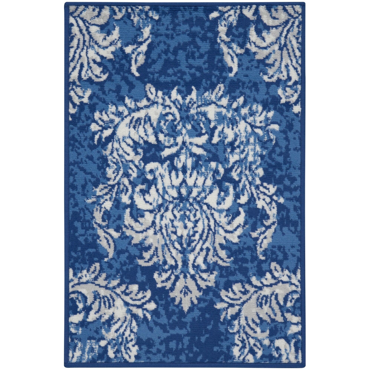 Nourison Whimsicle French Country Botanical Elfenbein-Marine-Teppich