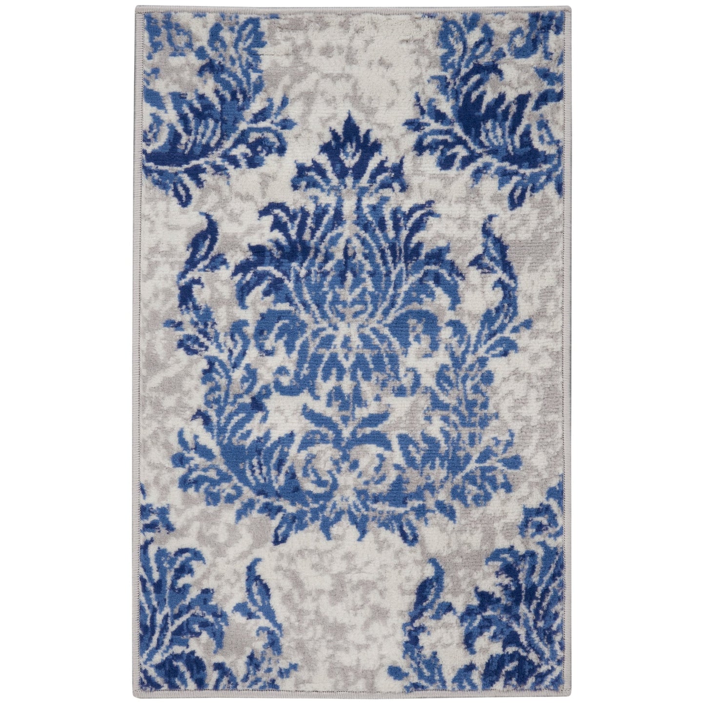 Nourison Whimsicle French Country Botanical Elfenbein-Marine-Teppich