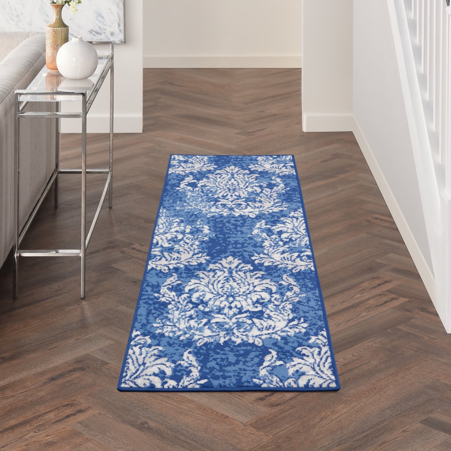Nourison Whimsicle French Country Botanical Elfenbein-Marine-Teppich
