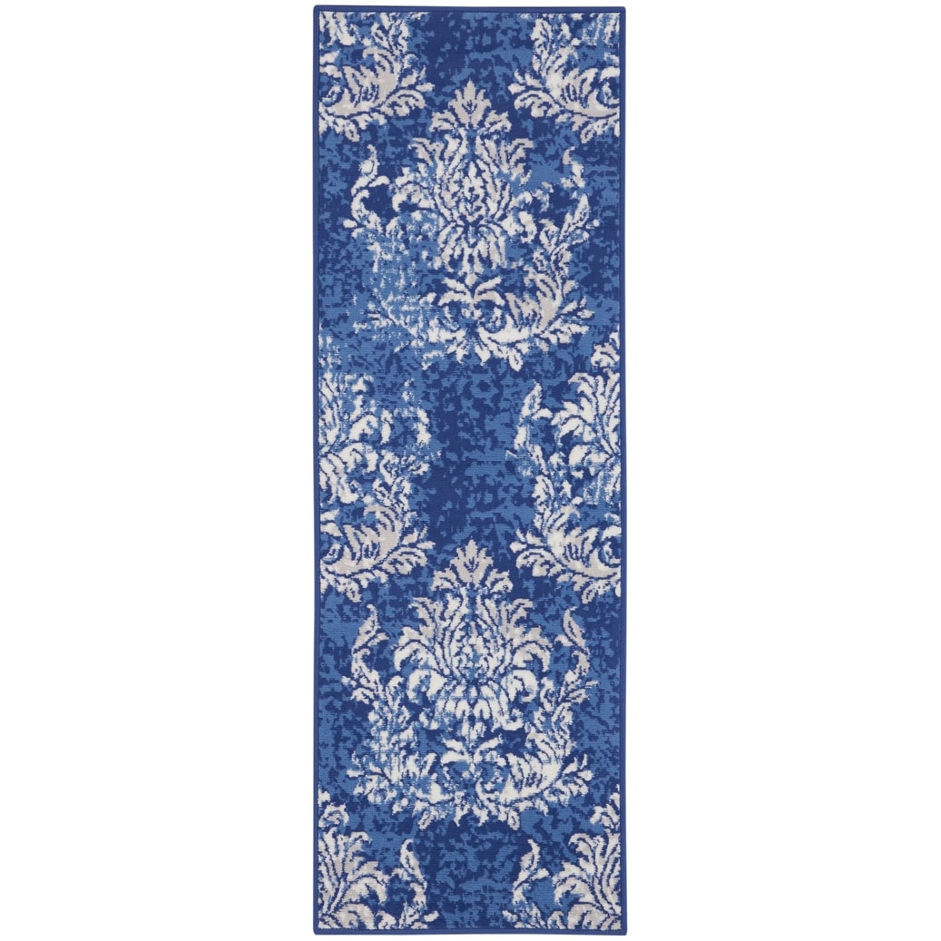 Nourison Whimsicle French Country Botanical Elfenbein-Marine-Teppich