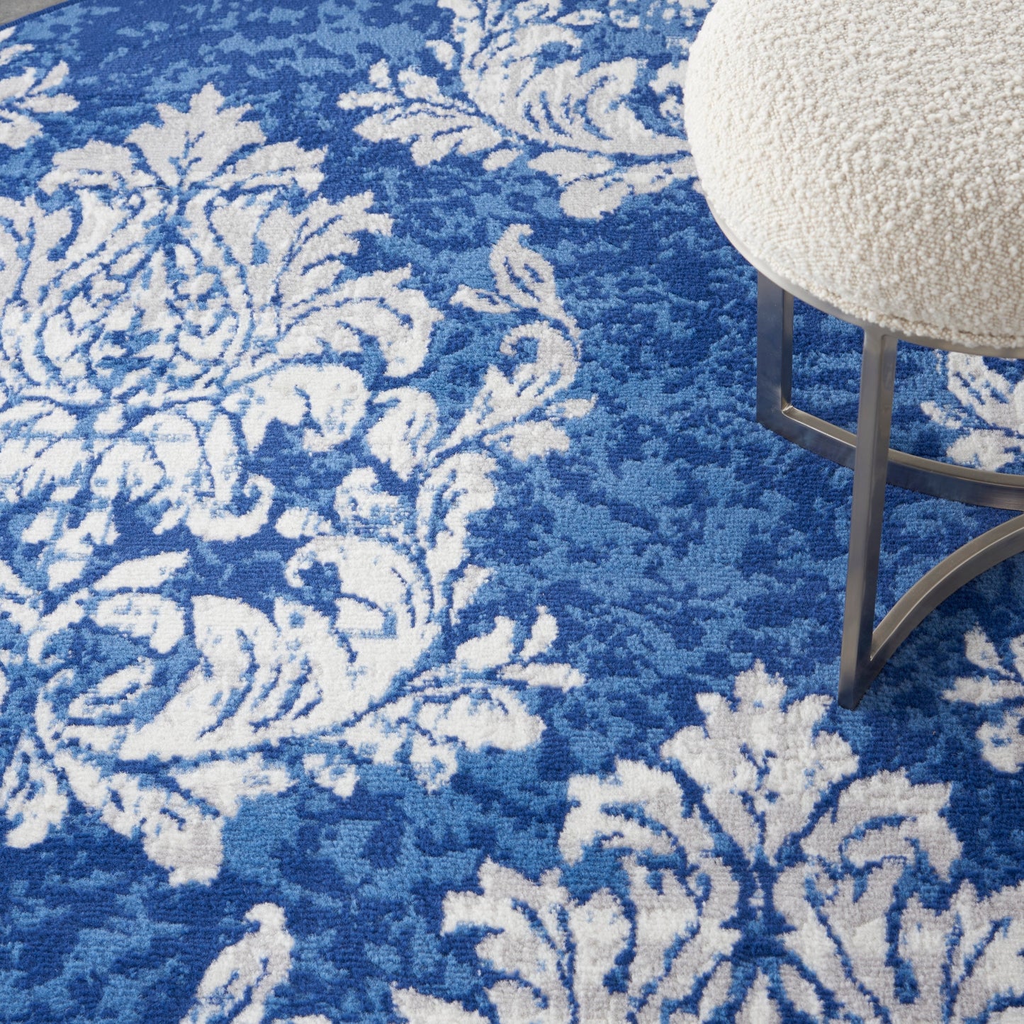Nourison Whimsicle French Country Botanical Elfenbein-Marine-Teppich