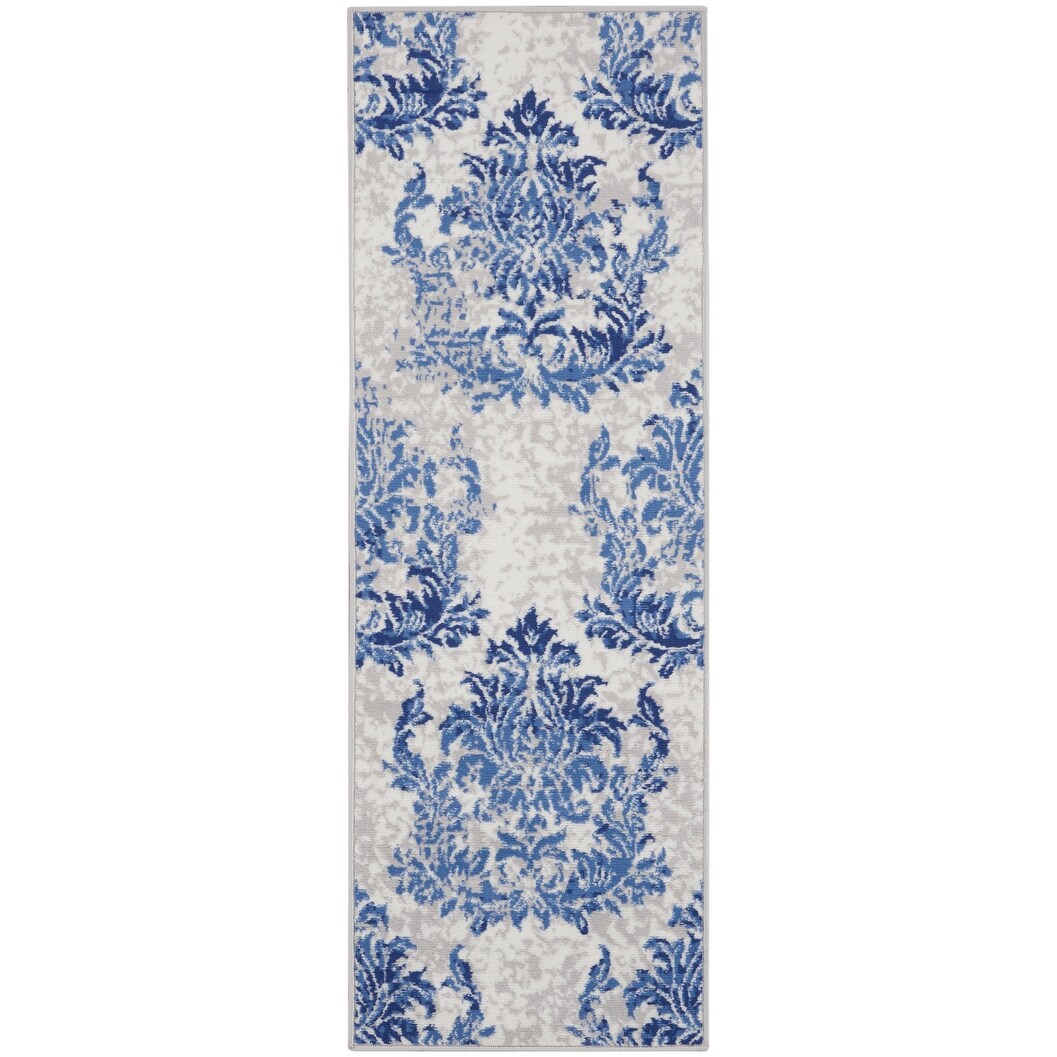 Nourison Whimsicle French Country Botanical Elfenbein-Marine-Teppich