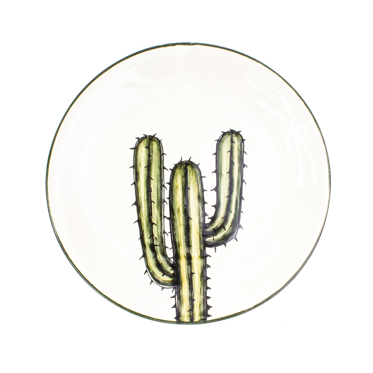 Novica handgefertigte Saguaro-Salatteller aus Keramik (Paar)