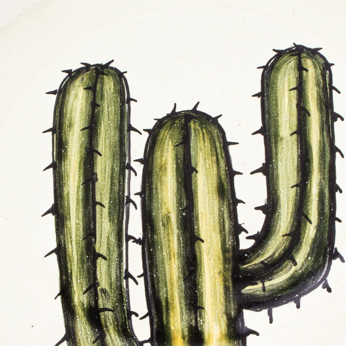 Novica handgefertigte Saguaro-Salatteller aus Keramik (Paar)