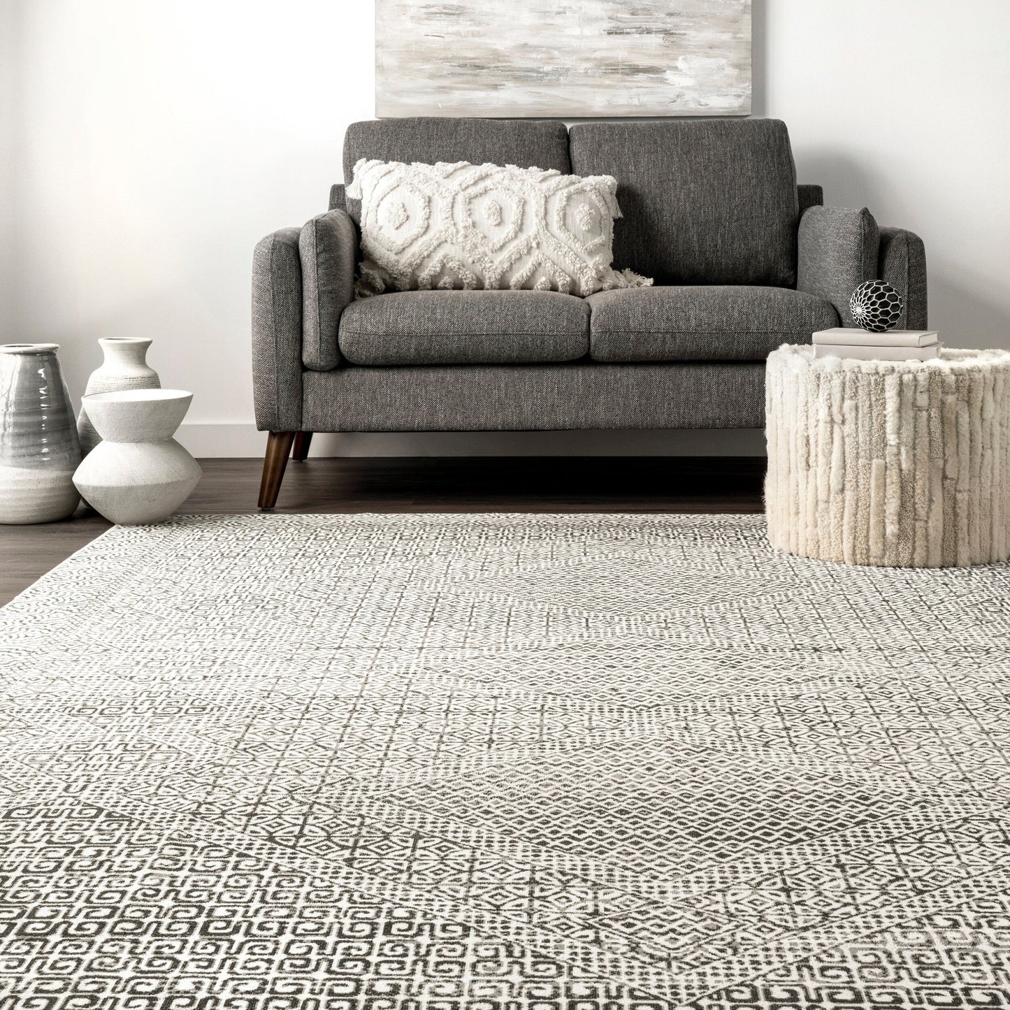 Nuloom Hart SpinClean Abstrakter Tribal-Teppich, maschinenwaschbar