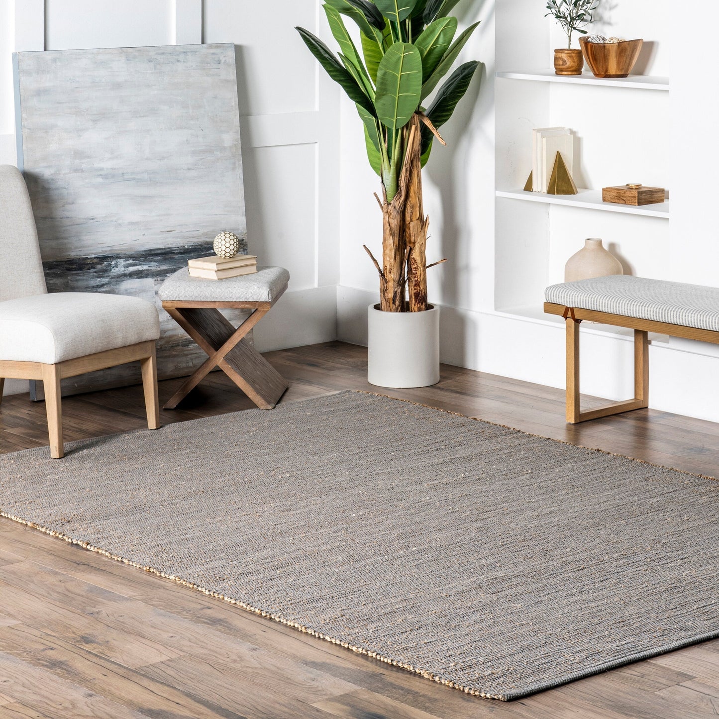 Nuloom Jacky Klassischer Teppich aus Jutemischung