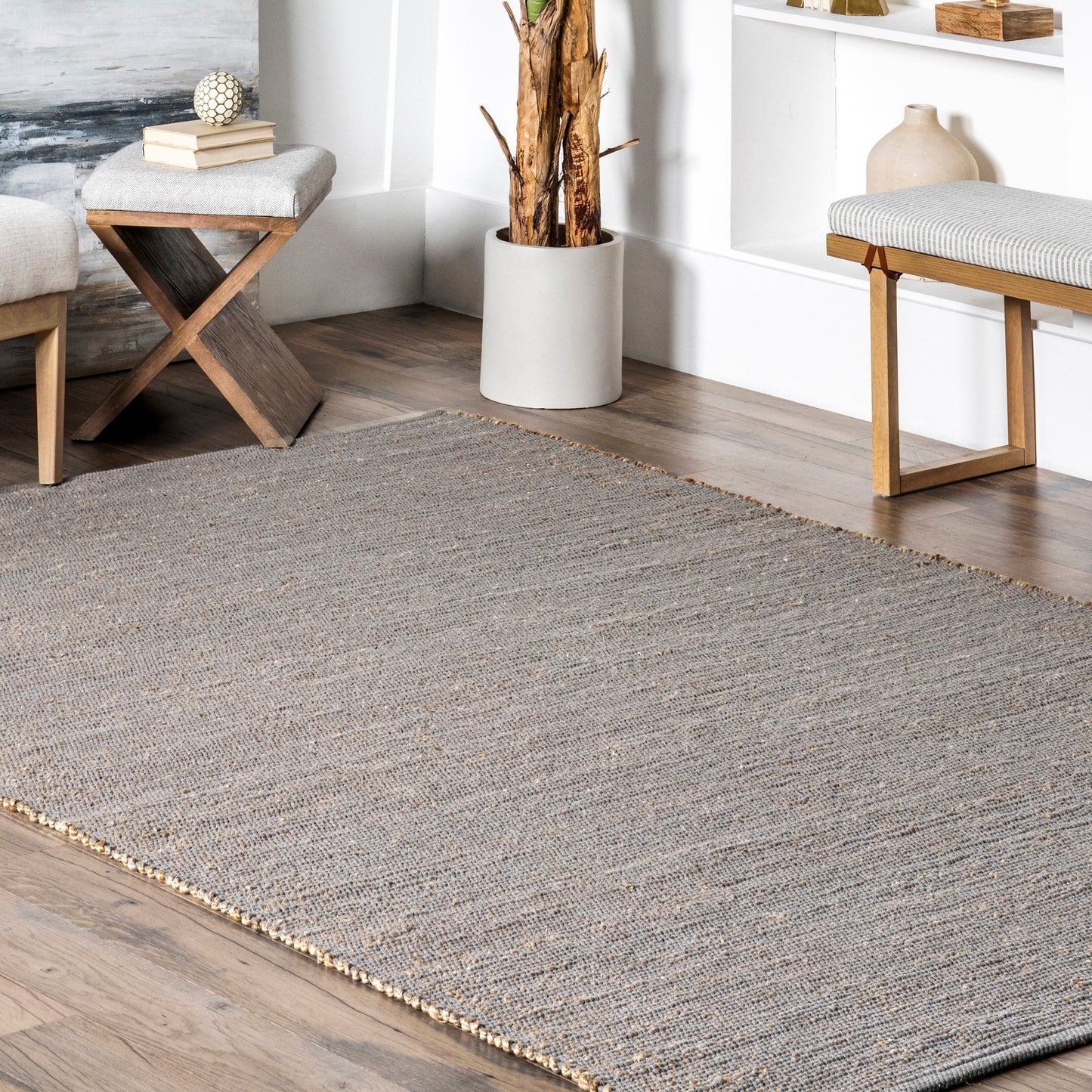 Nuloom Jacky Klassischer Teppich aus Jutemischung