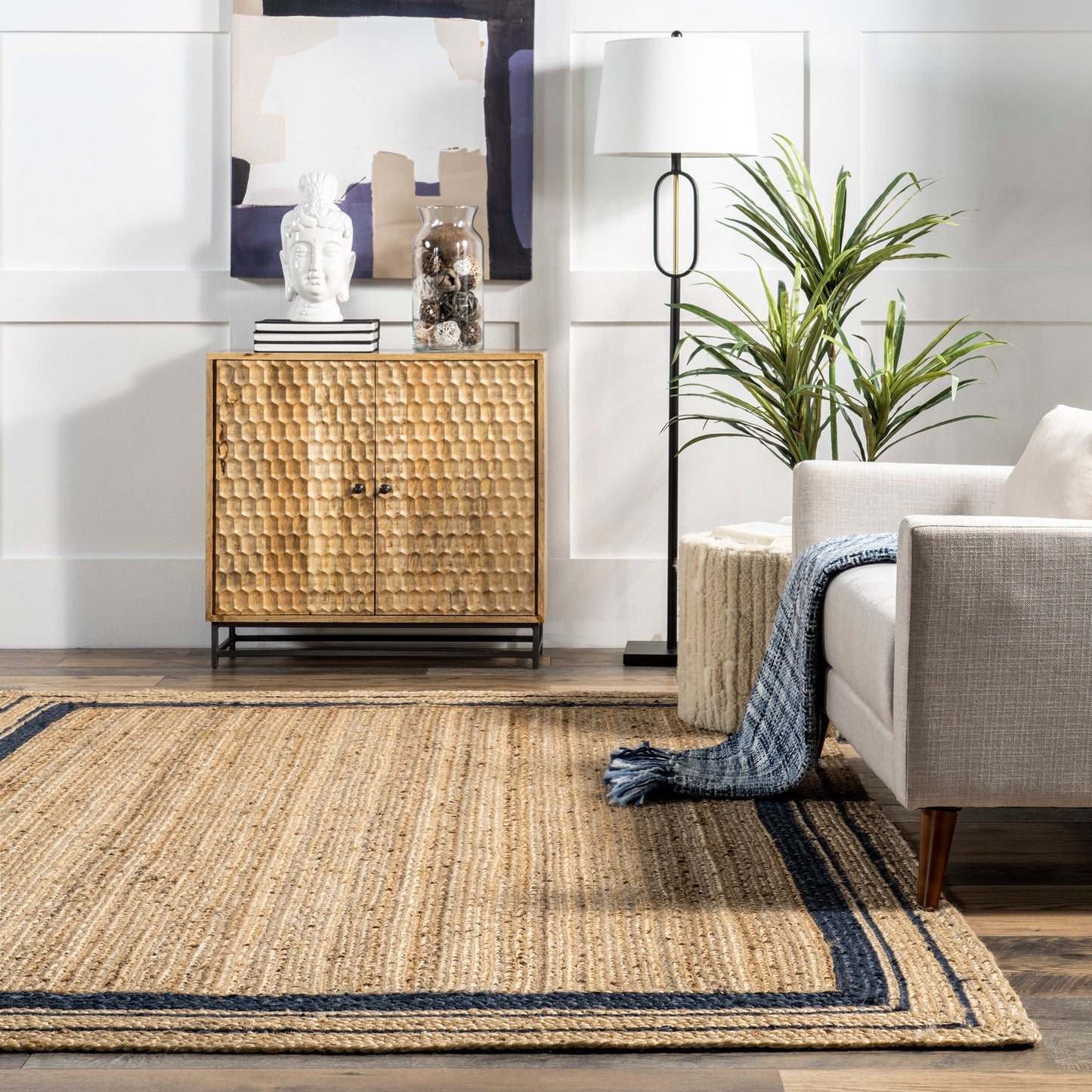 Nuloom Rikki Coastal Geflochtener Jute-Teppich