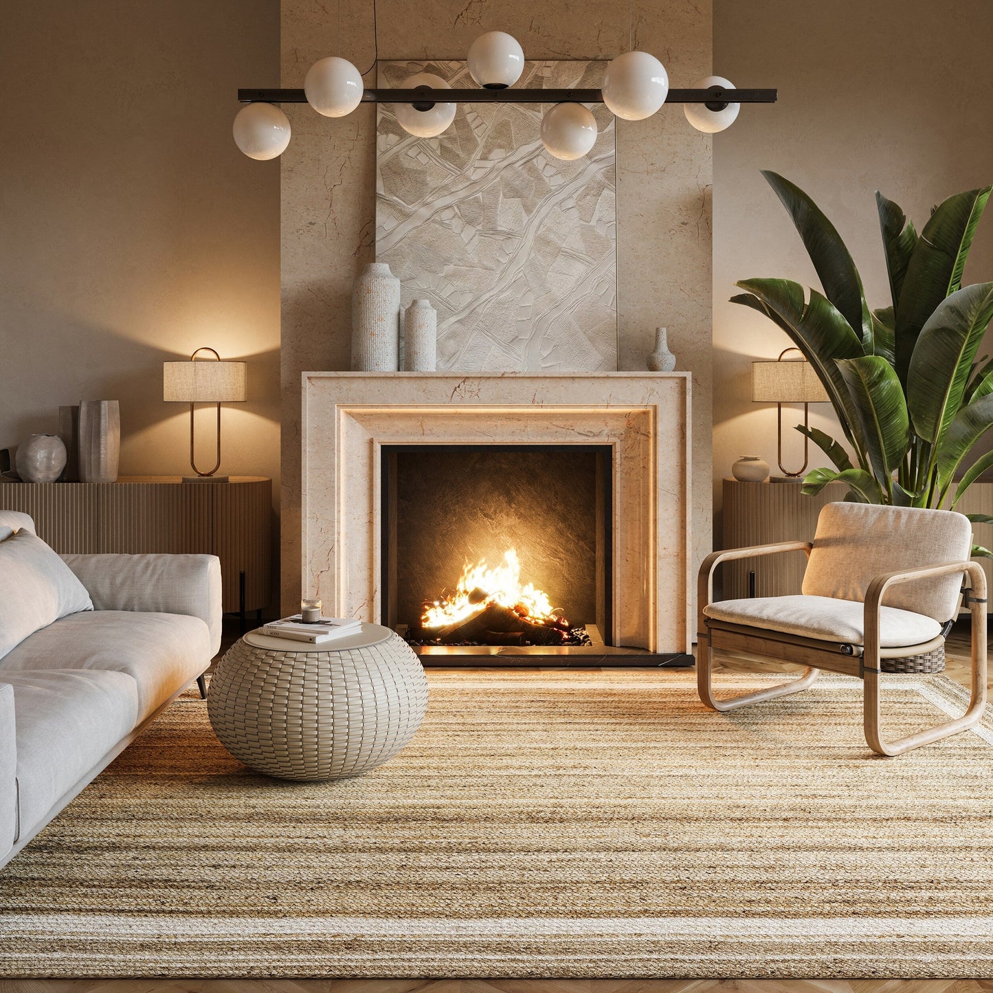 Nuloom Rikki Coastal Geflochtener Jute-Teppich