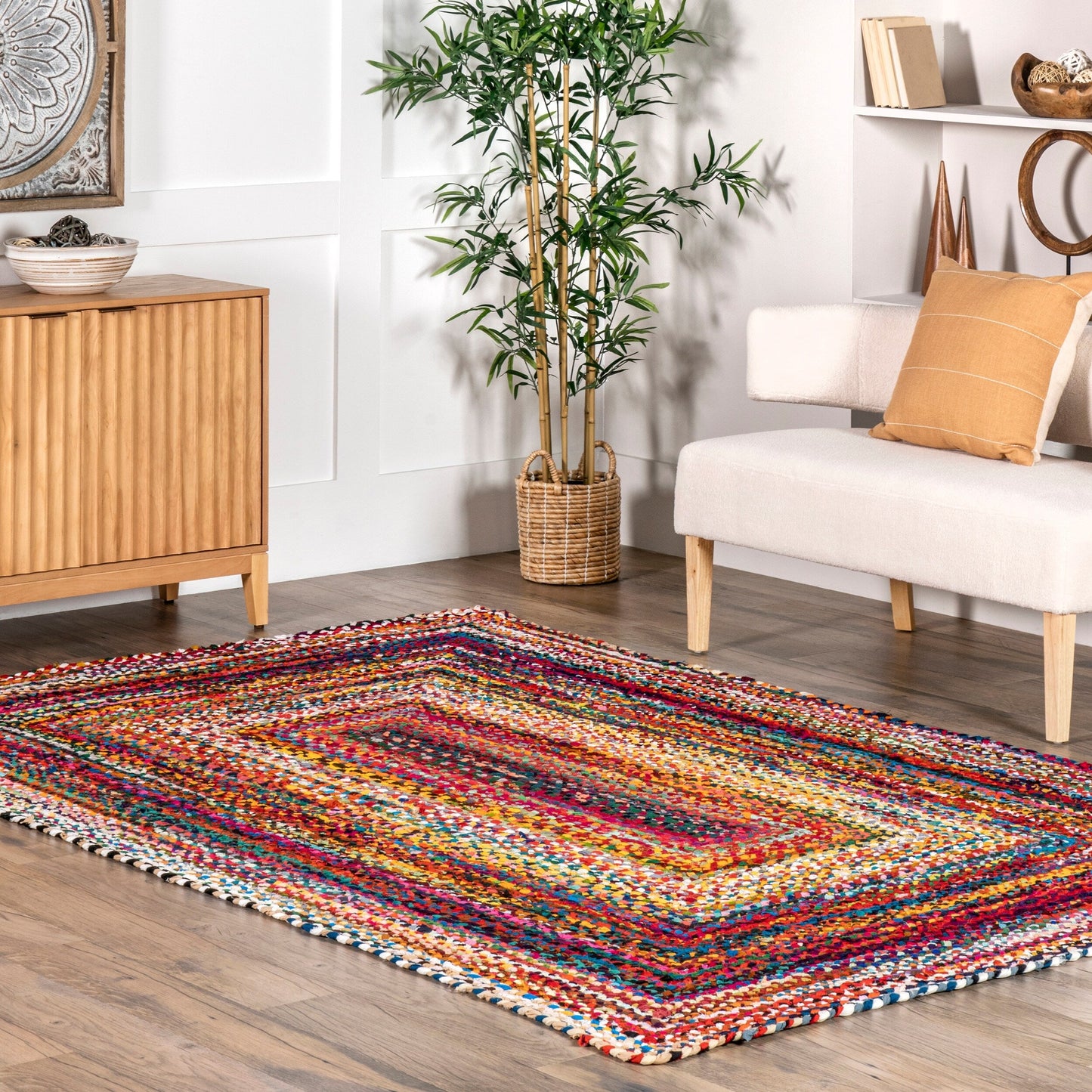 Nuloom Tammara Bohemian Handgeflochtener Flächenteppich