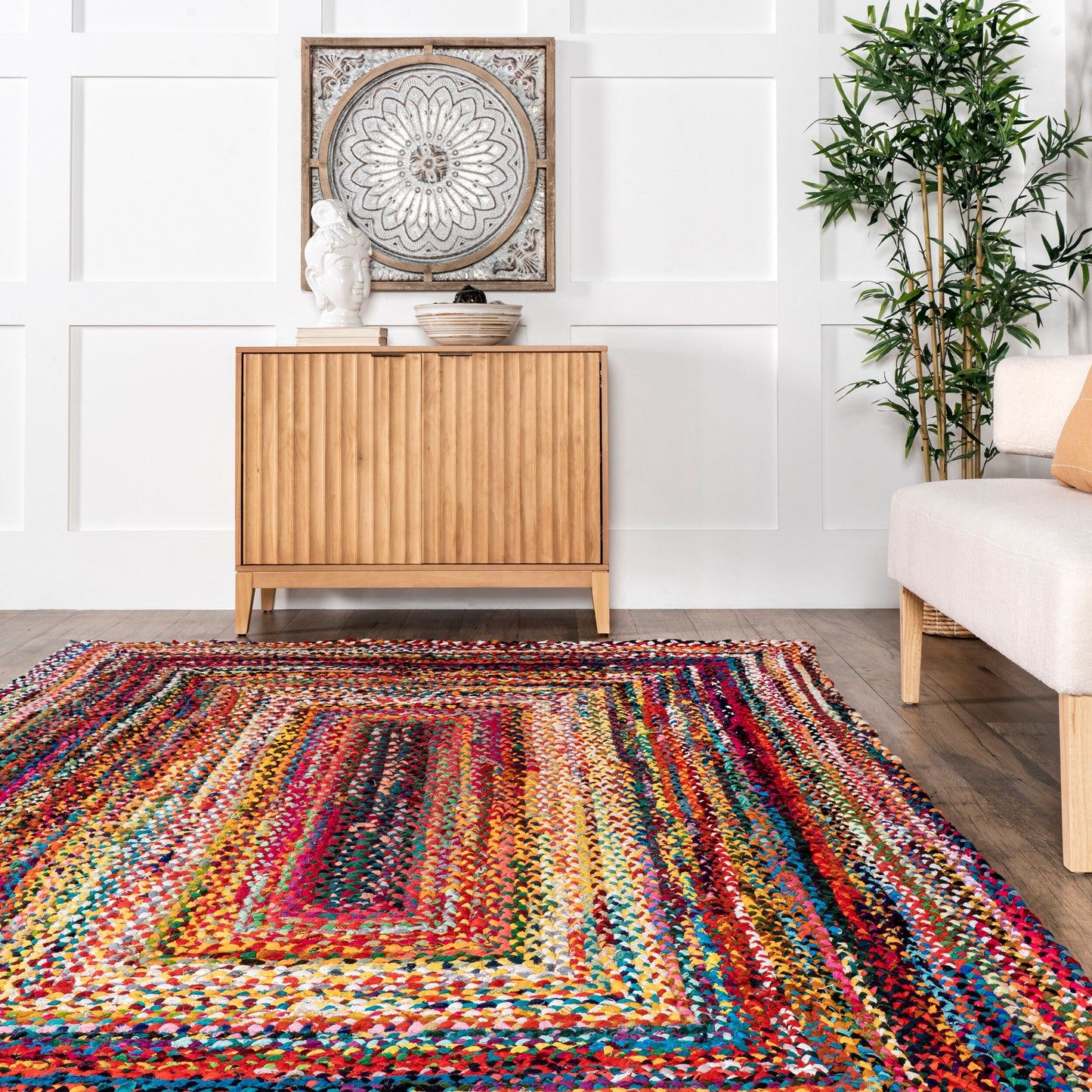 Nuloom Tammara Bohemian Handgeflochtener Flächenteppich